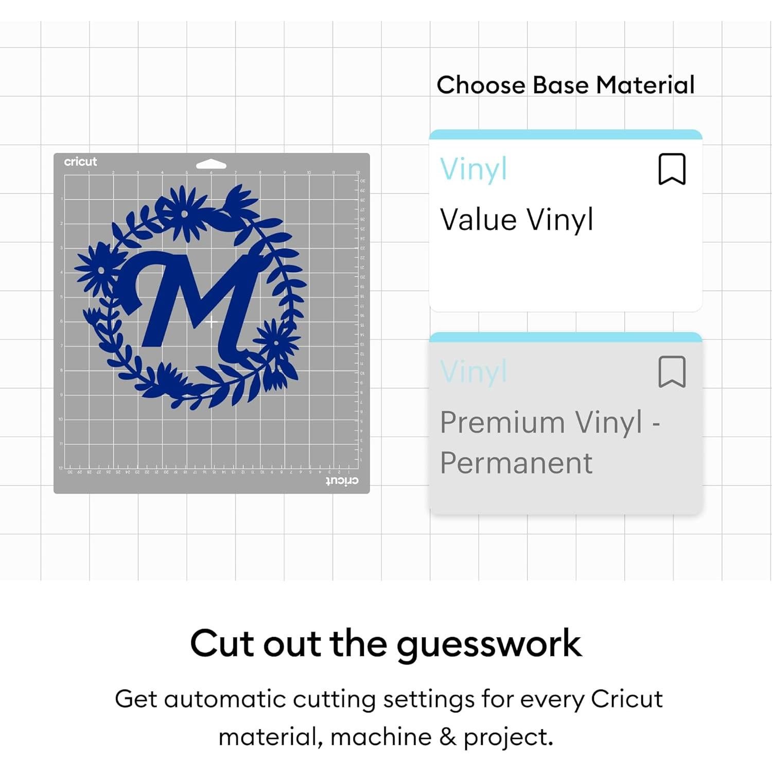 Vinilo Permanente Cricut Value 50 Hojas 30.5x30.5cm Multicolor