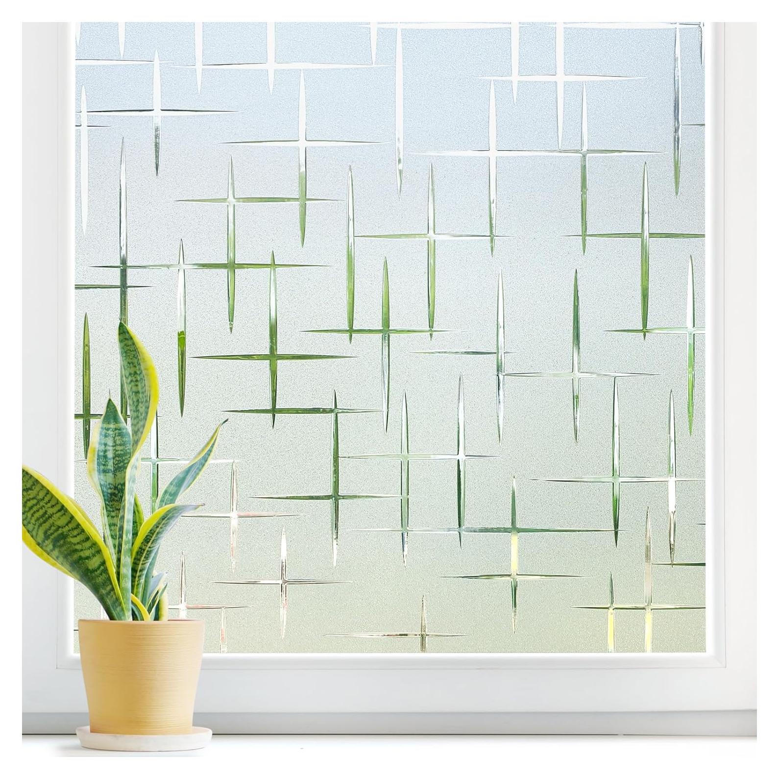 Película de Privacidad DOWELL Esmerilada 44.5x200 cm Auto Adherente