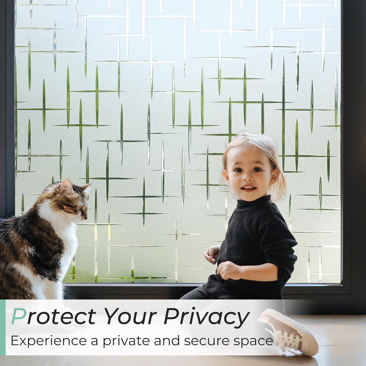 Película de Privacidad DOWELL Esmerilada 44.5x200 cm Auto Adherente