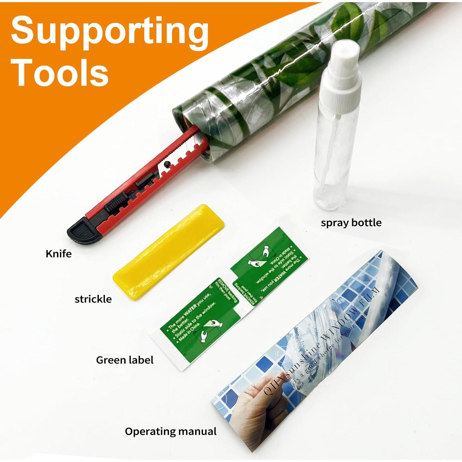 Window Privacy Film Stain Glass Window Film Rainbow Window Film Window clings Non-Adhesive Reusable Decorative for Room (Leaf Rainbow, 17.5 X 78.7 in)