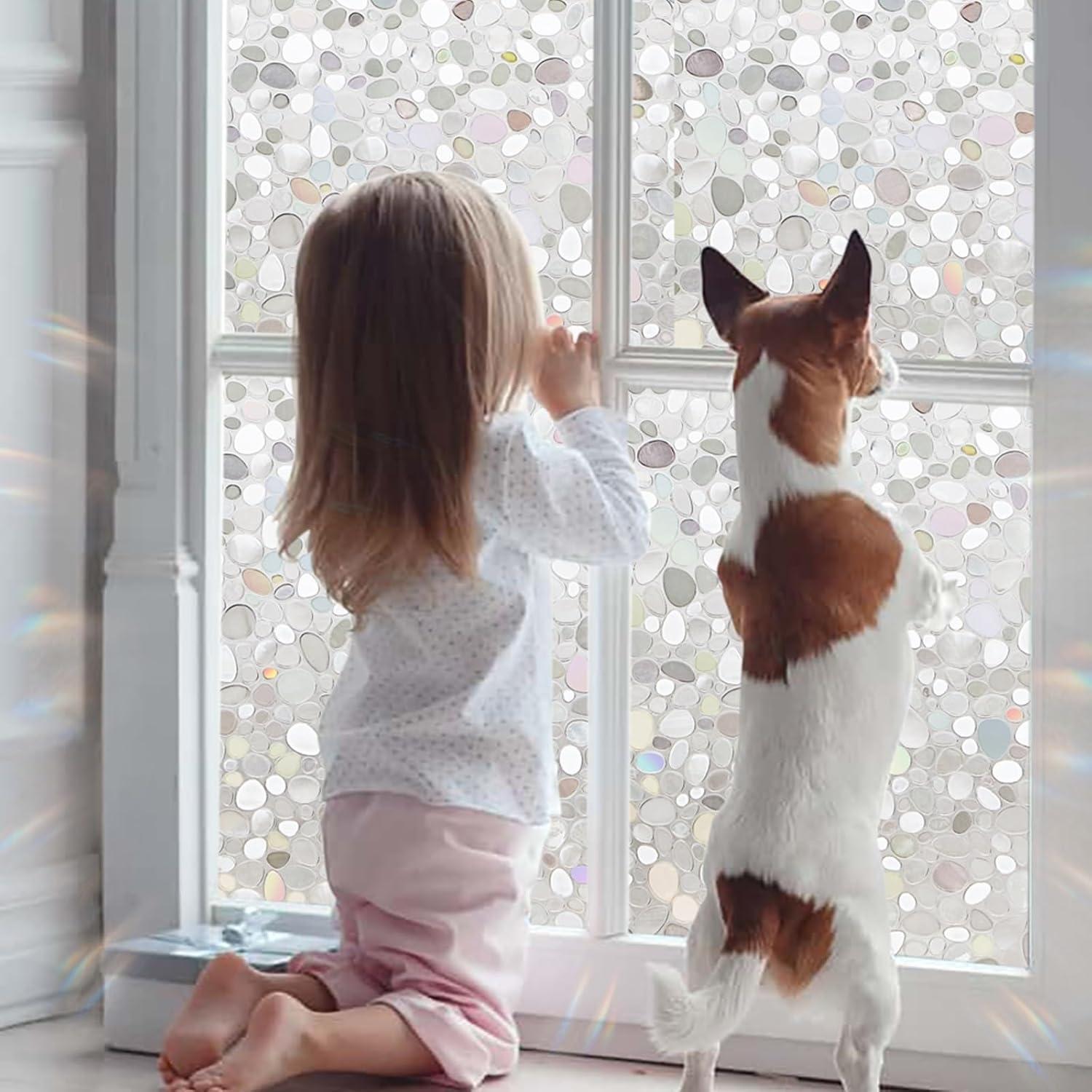 Película para Ventanas LEMON CLOUD 3D Patrón Guijarros 44.5x200cm