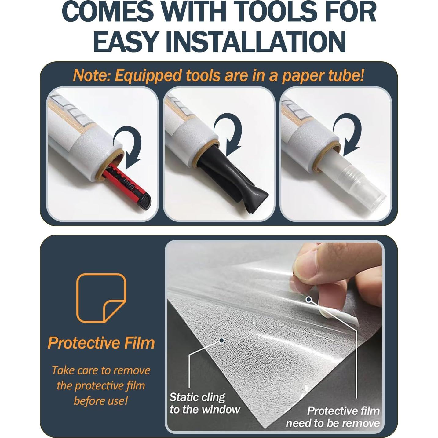 Película de Privacidad LOVEPEA 44.5x200 cm Vinilo UV