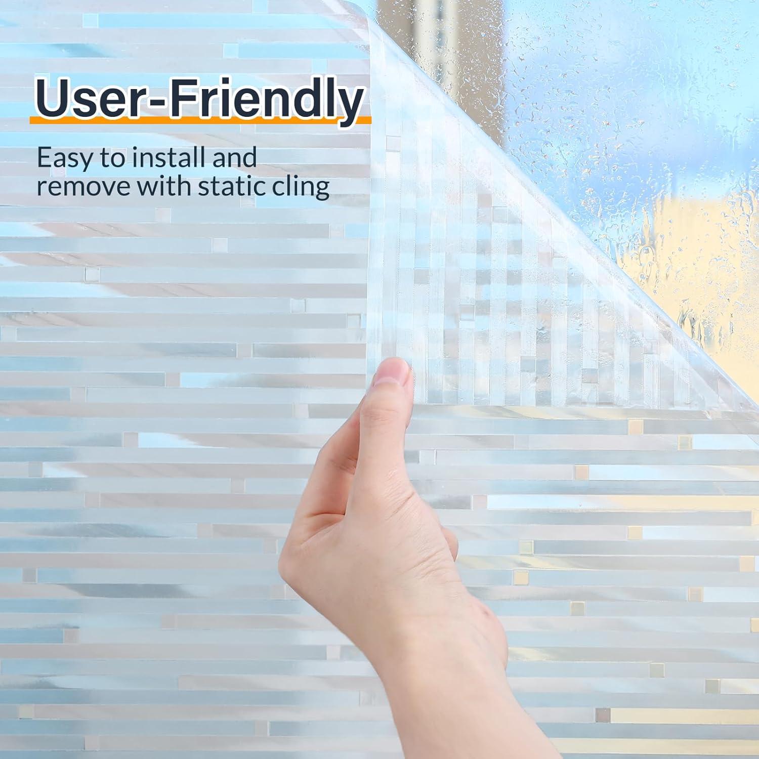 Película de Privacidad Rabbitgoo 44.5x199.8cm Rayada UV