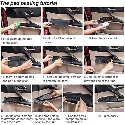 Vinilo de Fibra de Carbono 6D Lypumso 0.3m x 3m con Herramientas