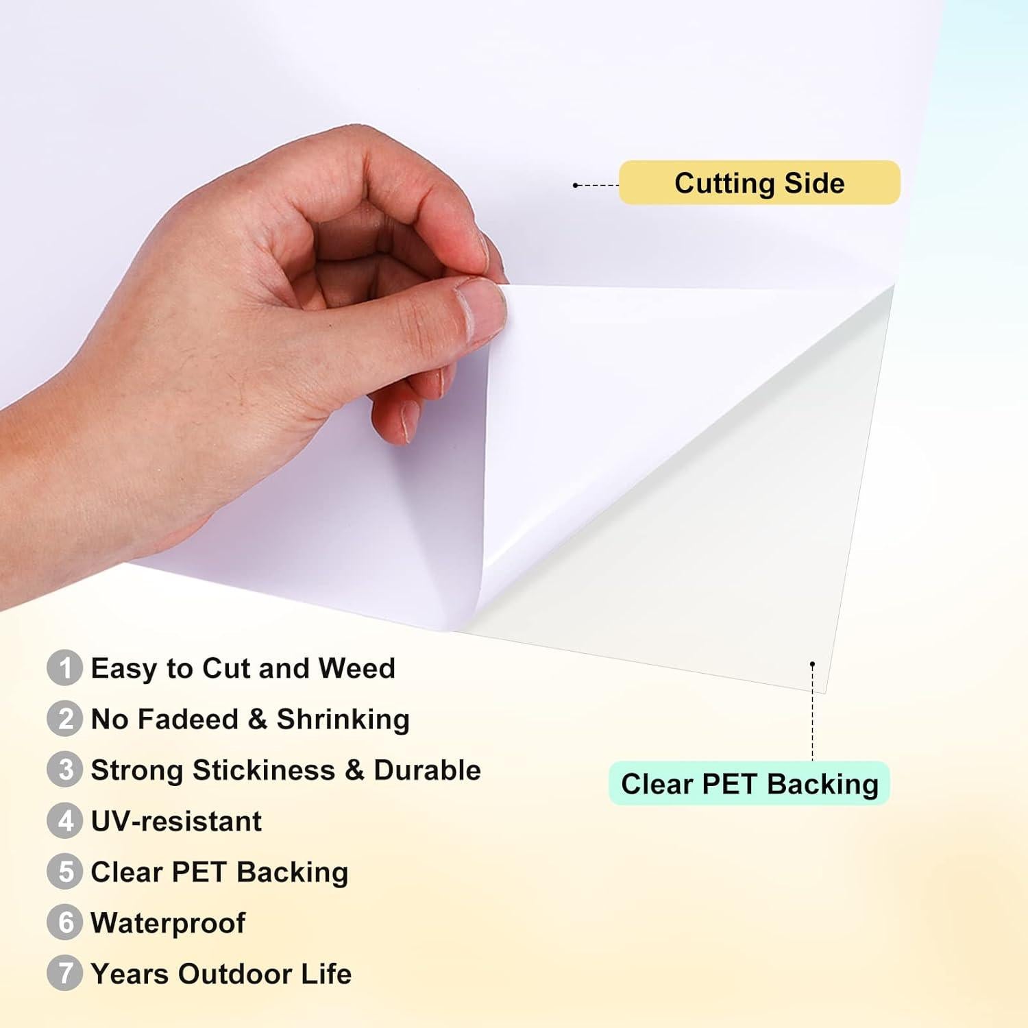 Vinilo Adhesivo Permanente XSEINO Blanco 27.94x2.54cm 11ft