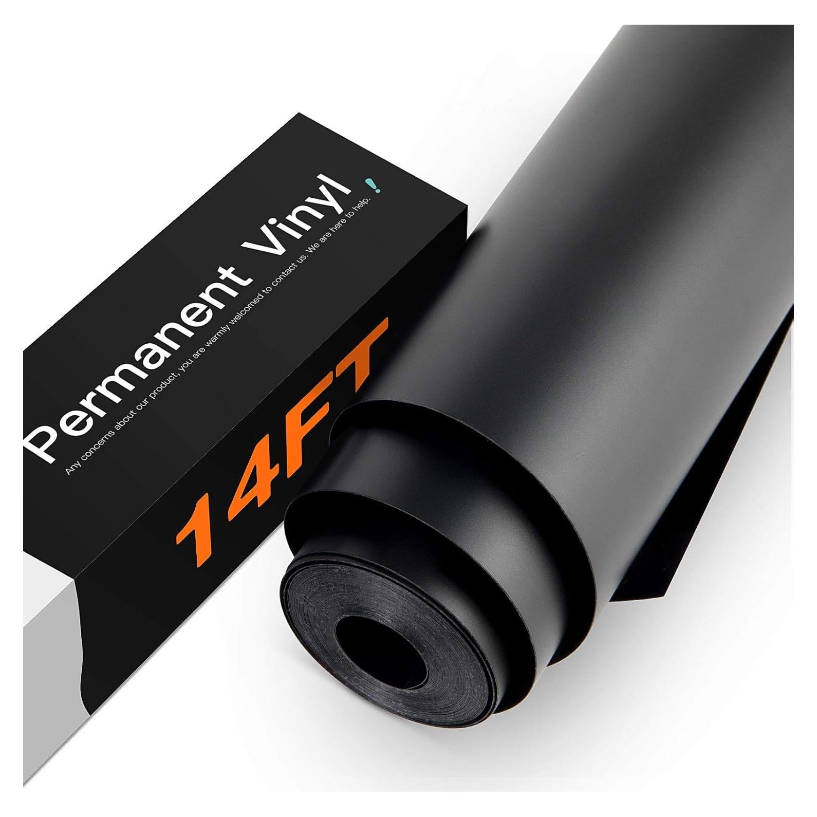 Vinilo Adhesivo Permanente HTVRONT 30.48 cm x 4.27 m Negro Mate