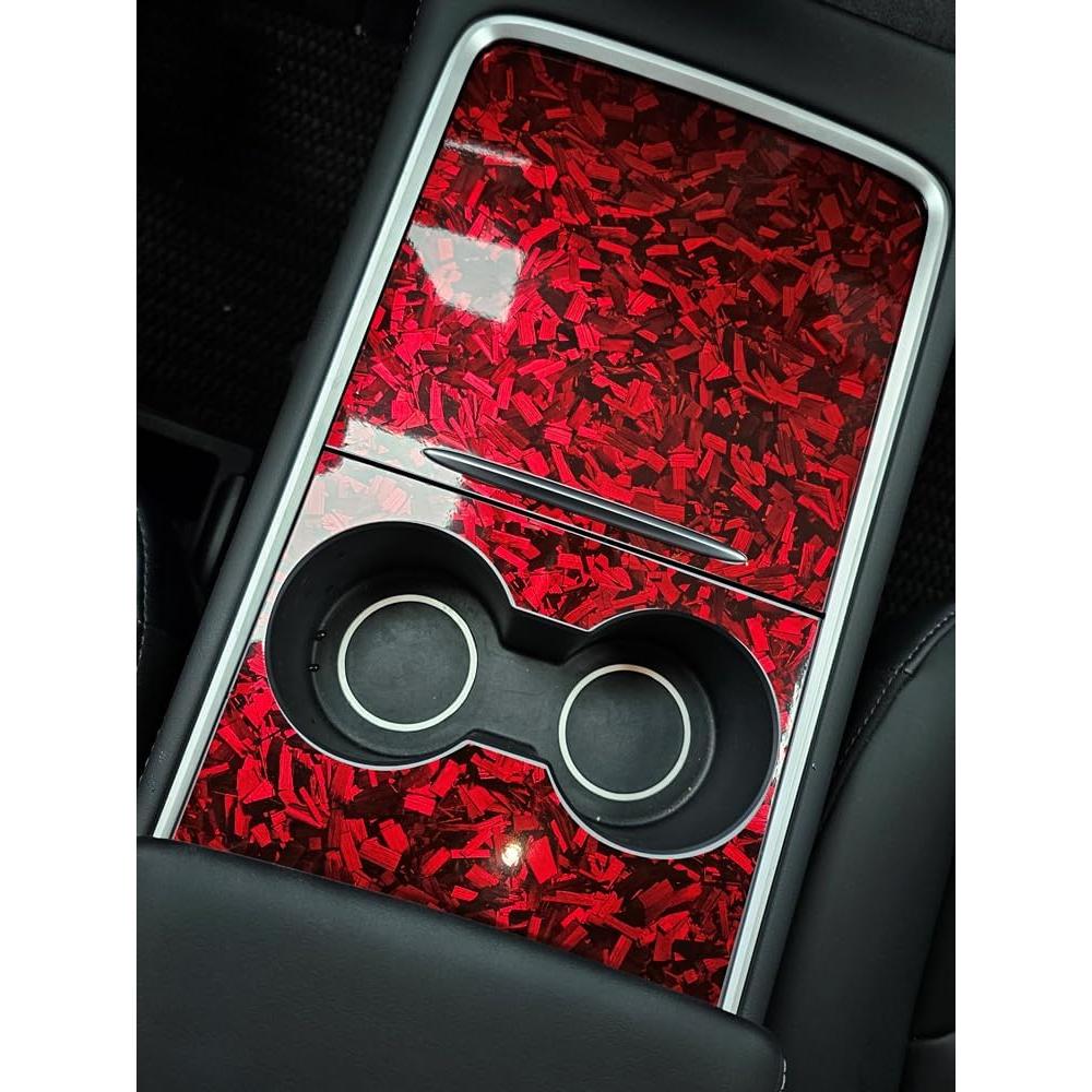 Vinilo de Fibra de Carbono Forjada LZLRUN Rojo 0.30m x 1.07m