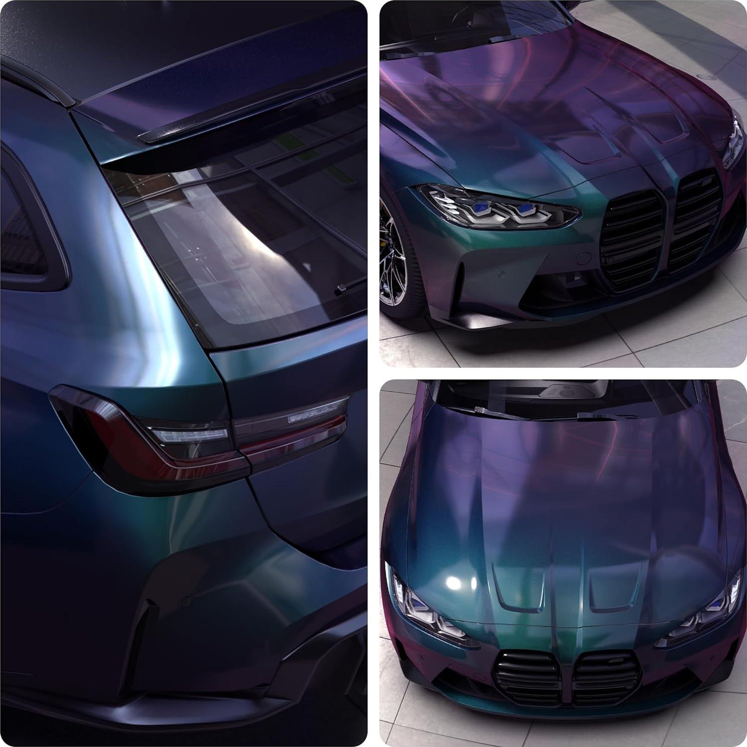 Vinilo Cambiante Lypumso Verde Galaxia 0.30m x 1.52m