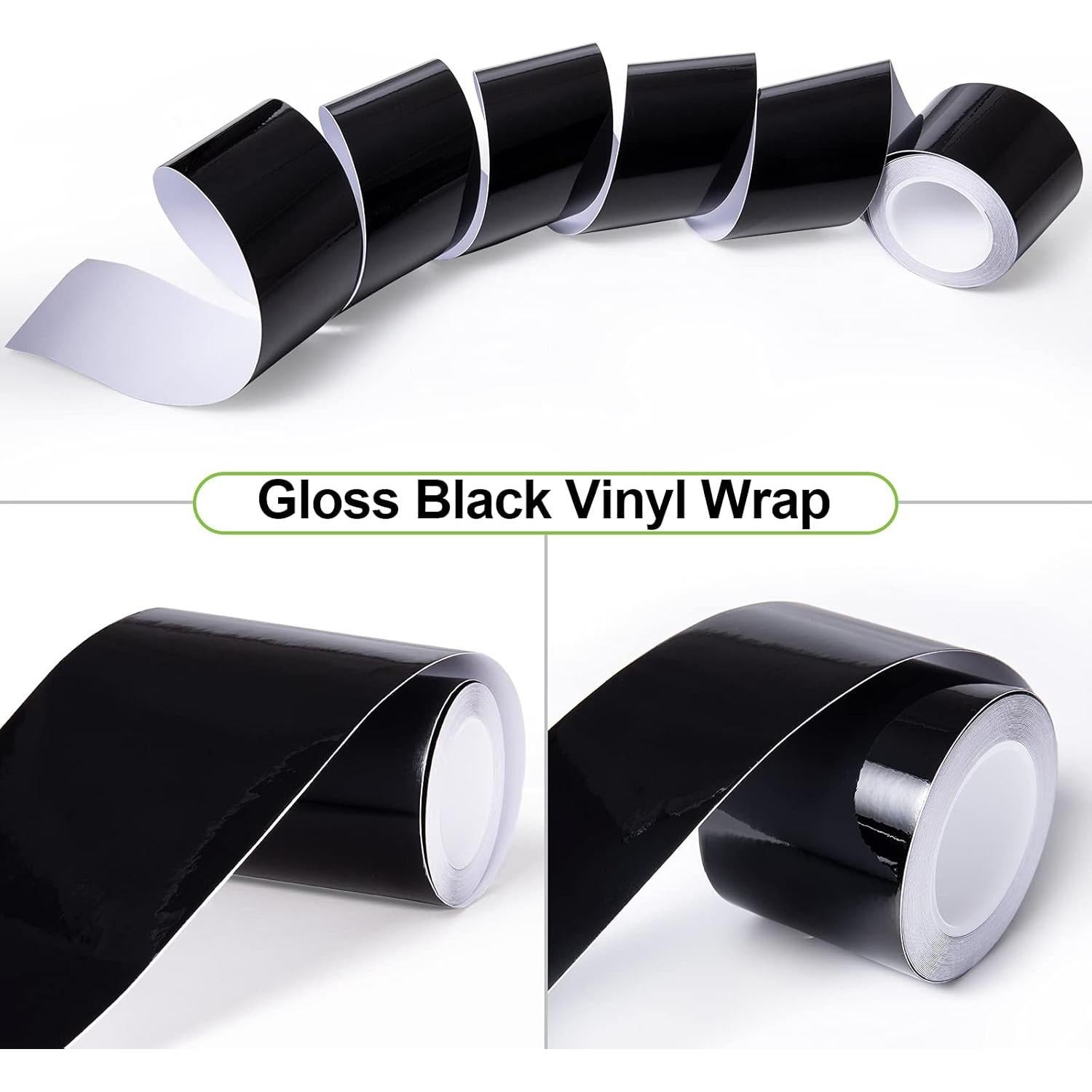 Cinta de Vinilo Adhesiva Spurtar 10CM x 6M Negro Brillante