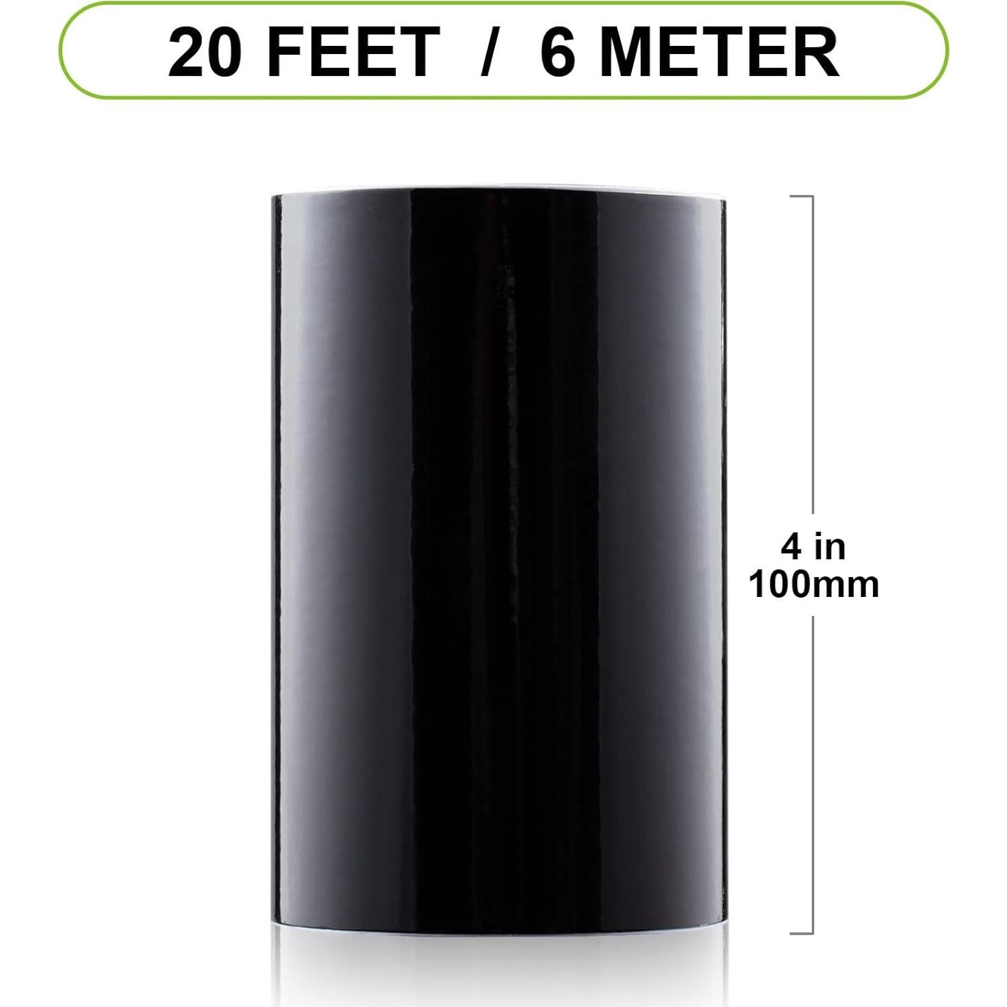 Cinta de Vinilo Adhesiva Spurtar 10CM x 6M Negro Brillante