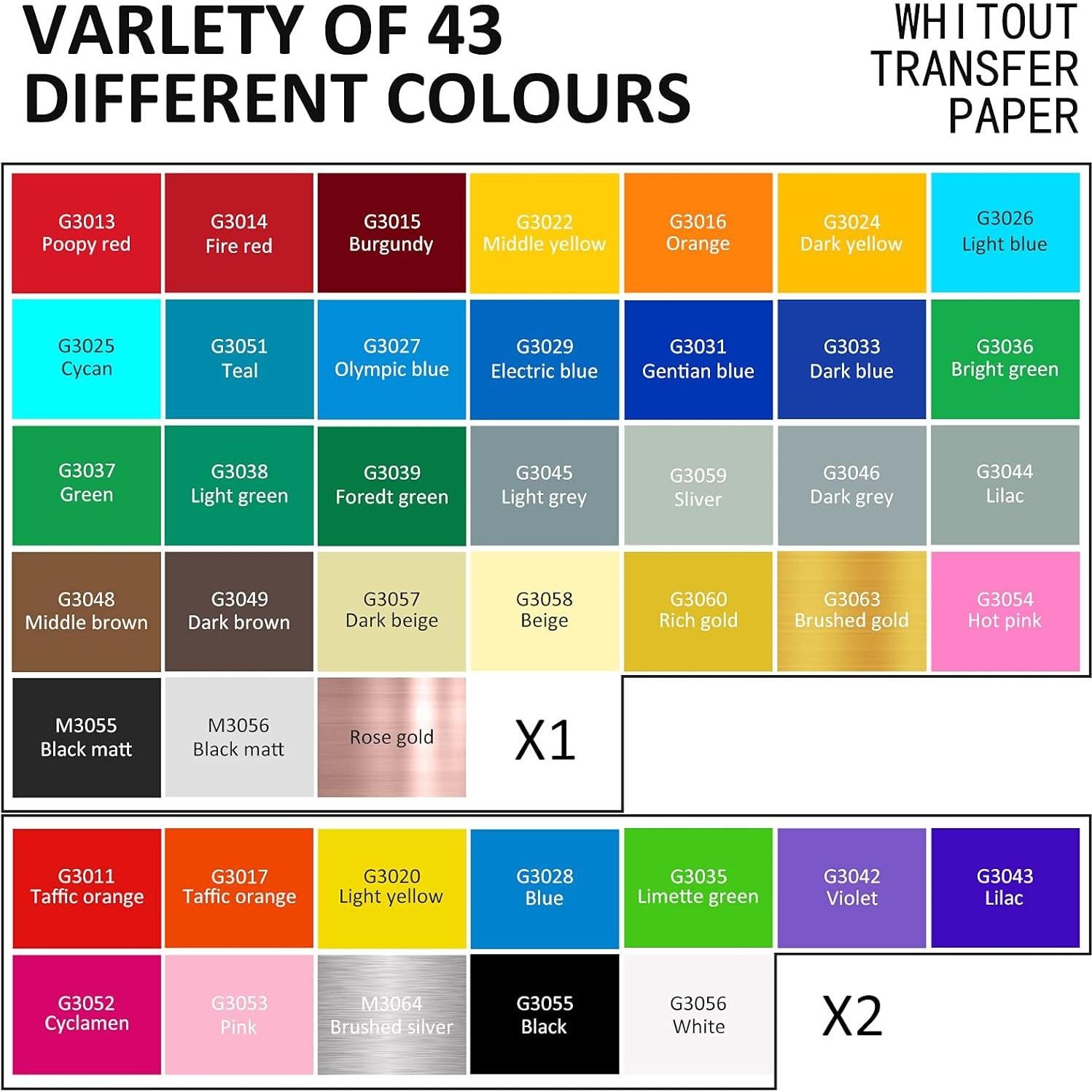 Lya Vinyl 55 Hojas Vinilo Adhesivo Permanente 30.48cm 43 Colores