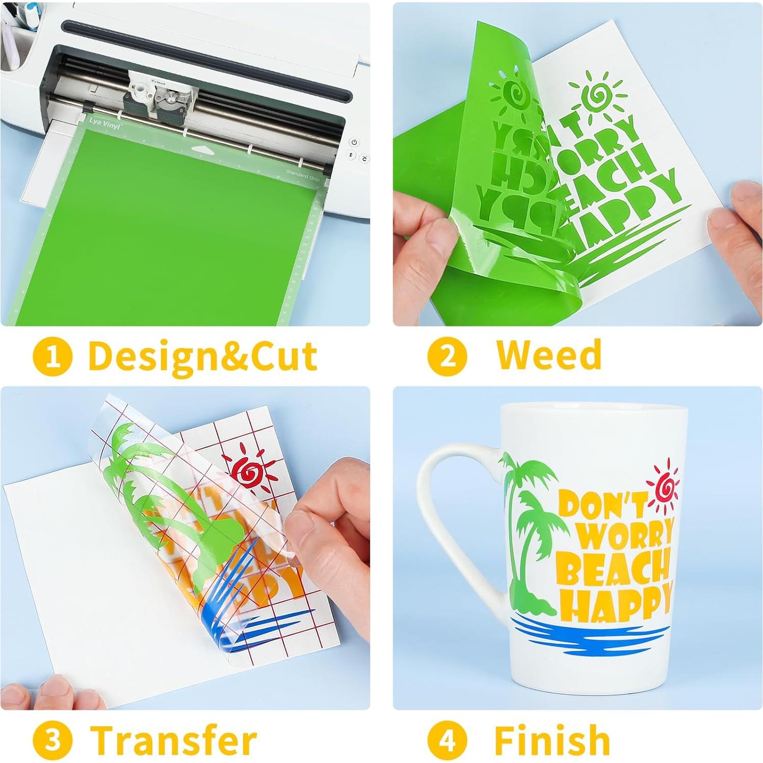 Lya Vinyl 55 Hojas Vinilo Adhesivo Permanente 30.48cm 43 Colores