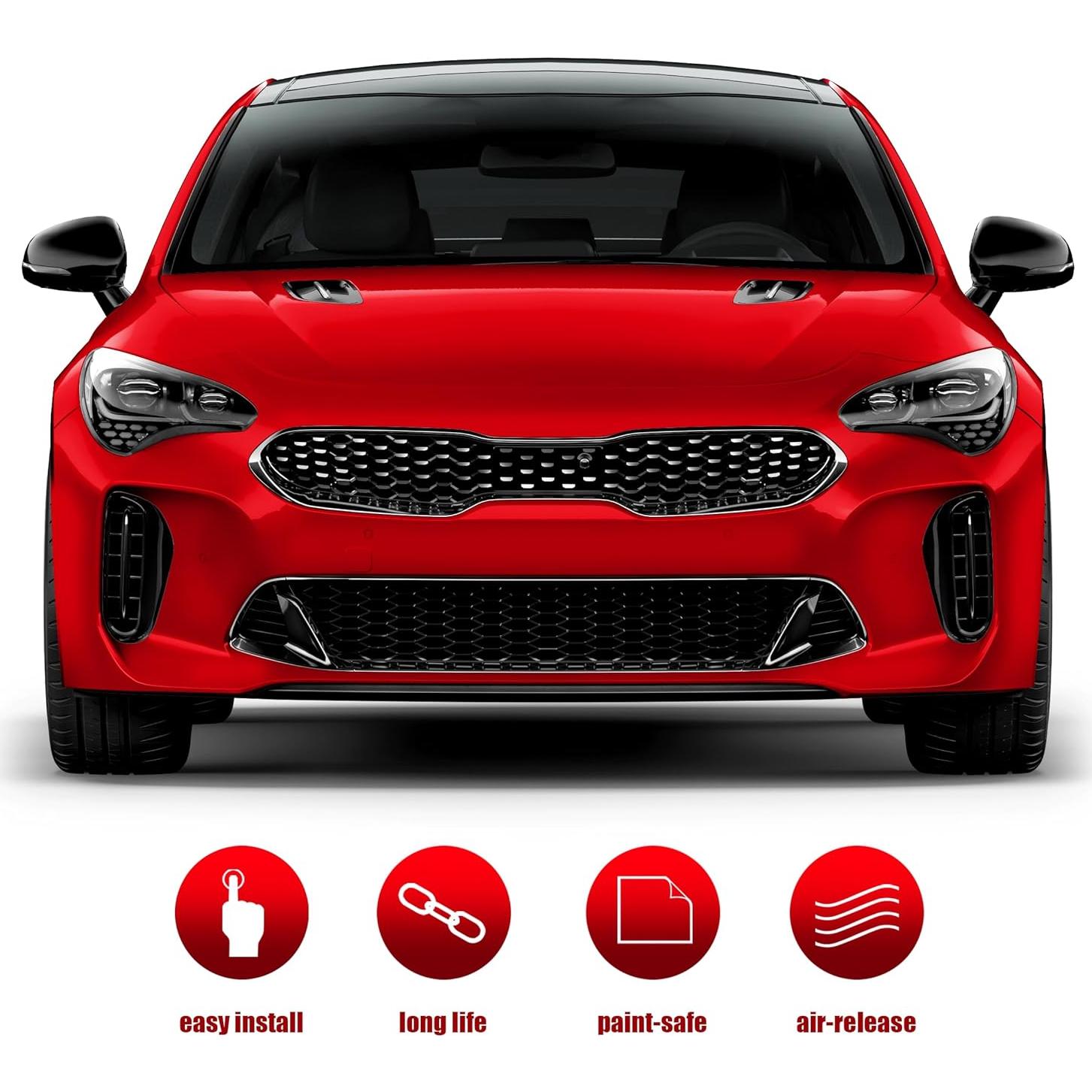 Vinilo Envoltura Coche VViViD Metal Líquido Rojo 0.30m x 1.52m