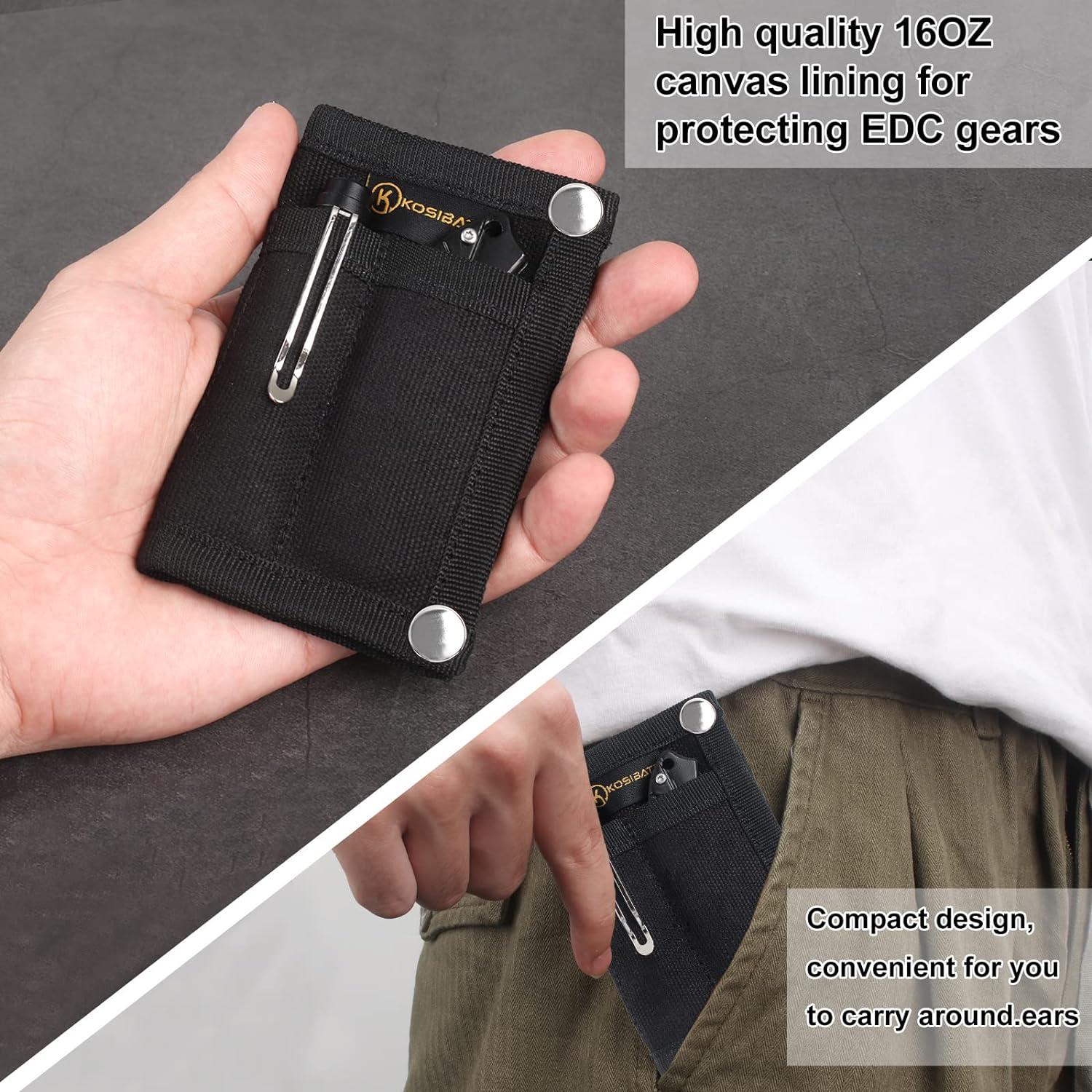 Bolsa EDC KOSIBATE Negra, Organizador de Herramientas Compacto