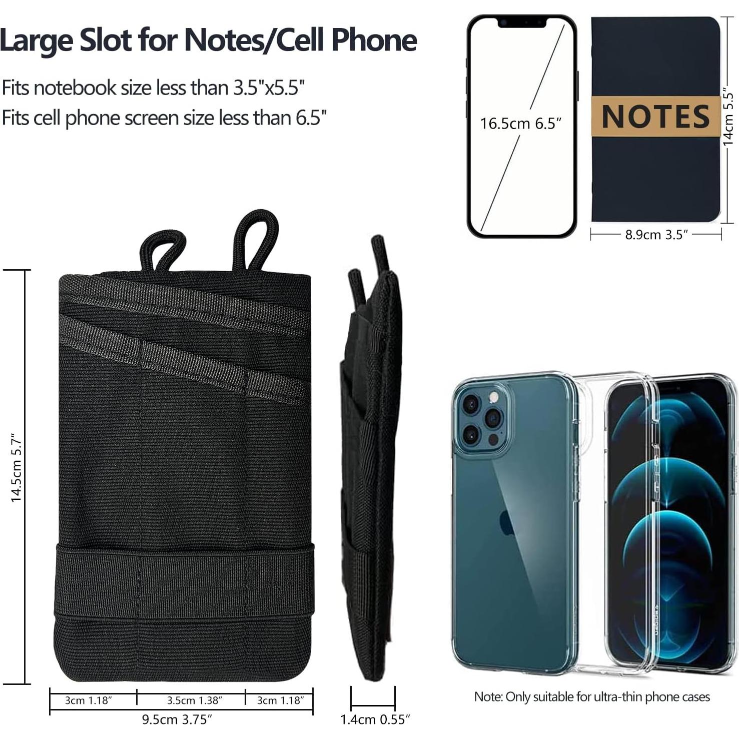 Estuche EDC HXOUSE Negro Mini Organizador 4 Bolsillos