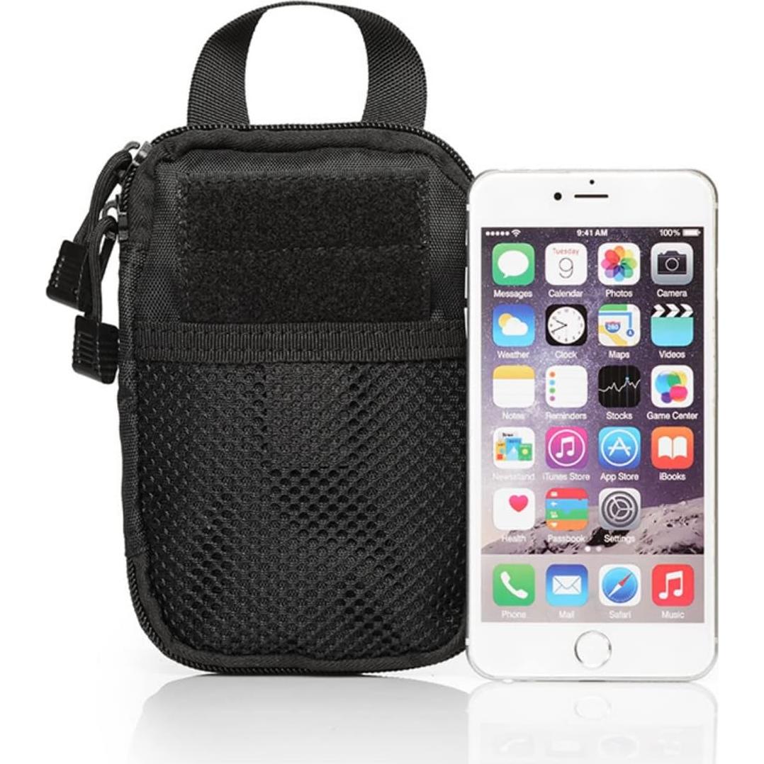 Mini Organizador de Bolsillo Senvitate S52 Nylon Negro EDC