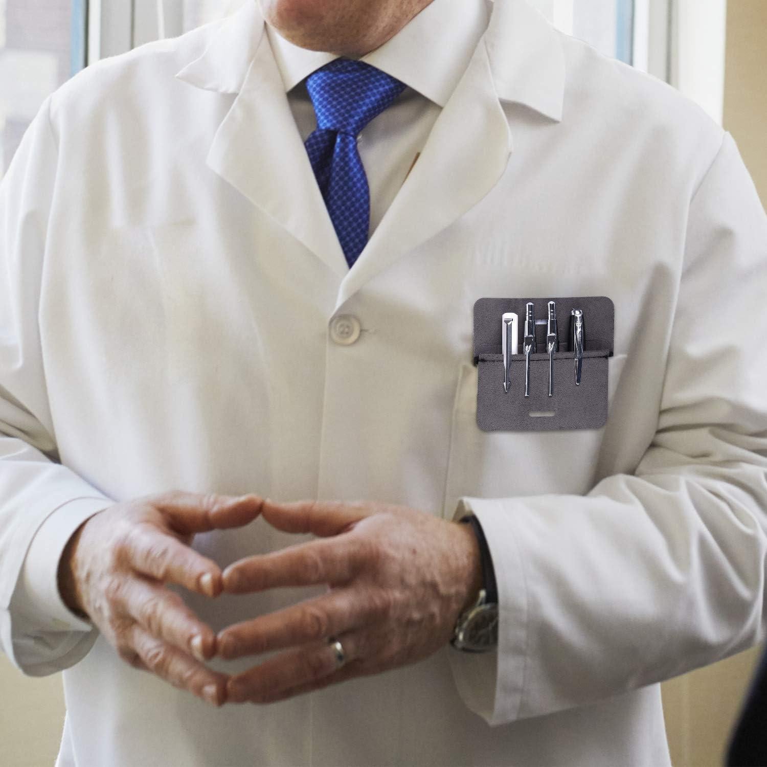 Protector de Bolsillo Wisdompro - Funda de Cuero PU Negro - Paquete de 3