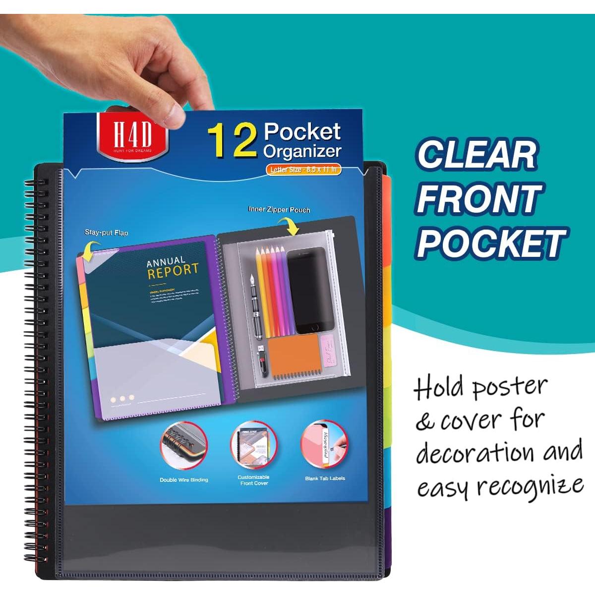 Organizador de Proyectos H4D de Polipropileno 12 Bolsillos