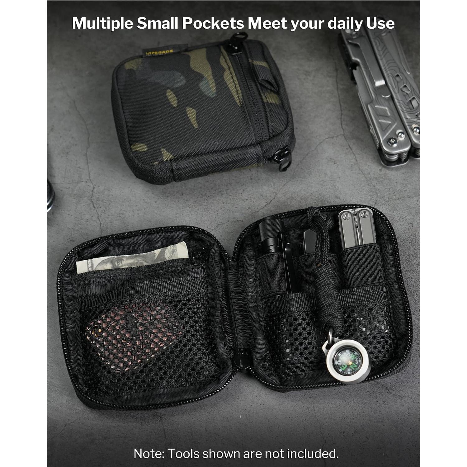 Estuche Organizador EDC VIPERADE VE34 Camuflaje Negro 10x8.5cm