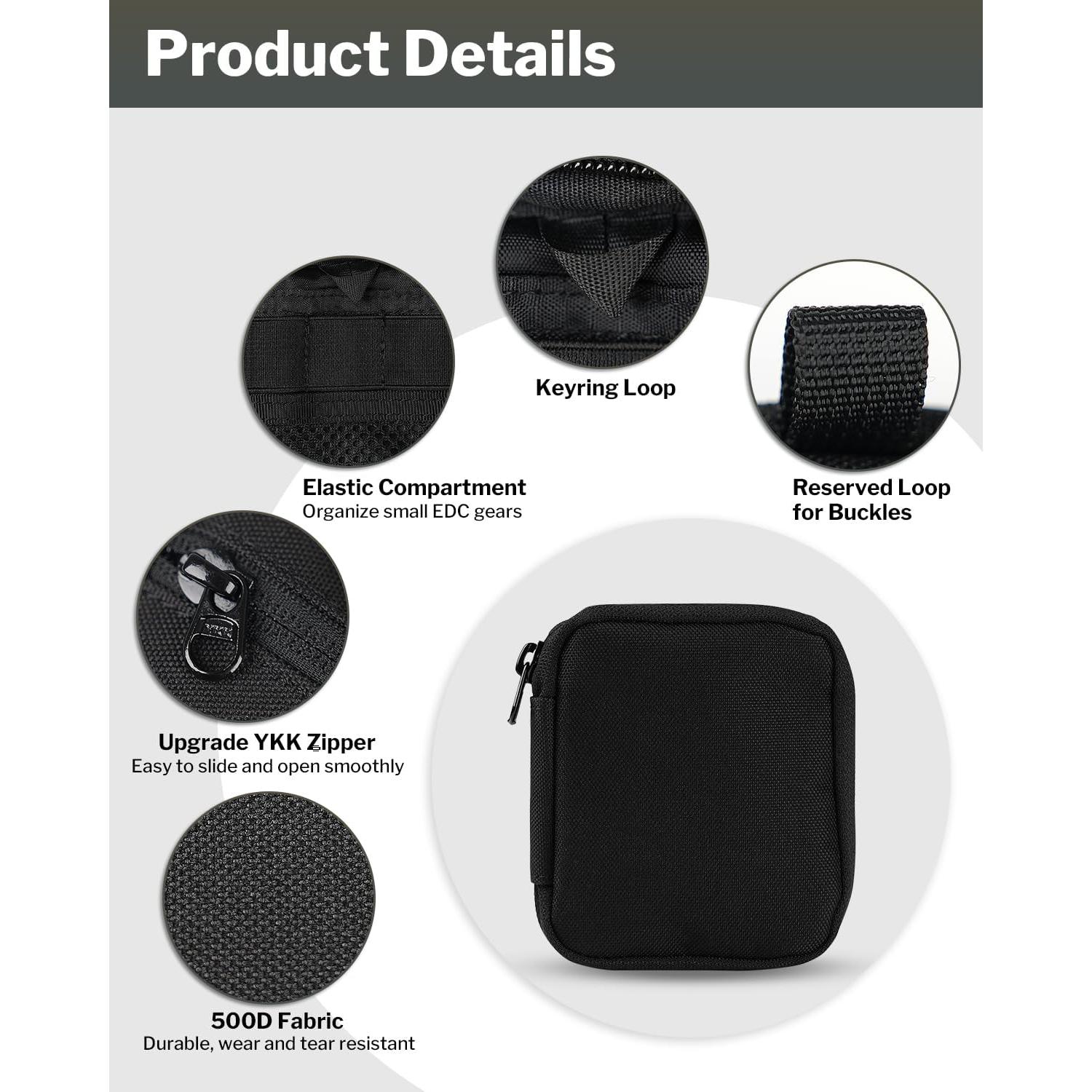 Estuche Organizador EDC VIPERADE VE34 Camuflaje Negro 10x8.5cm