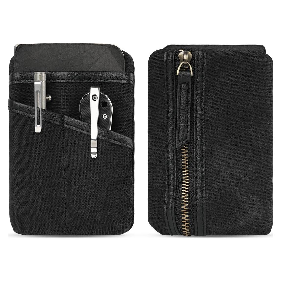 Estuche EDC Sayram SP9 de Lona Impermeable Negro 4 Compartimentos