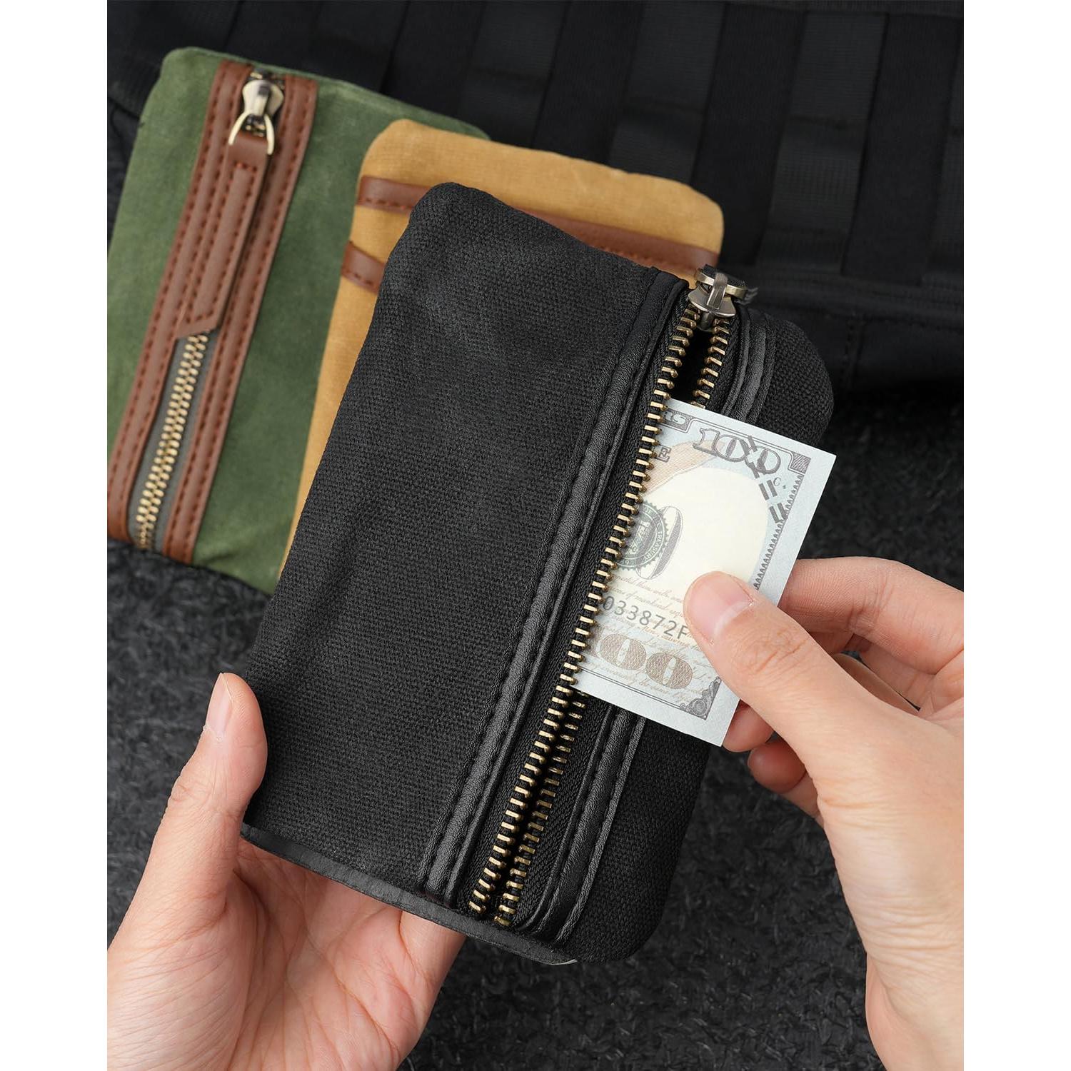 Estuche EDC Sayram SP9 de Lona Impermeable Negro 4 Compartimentos