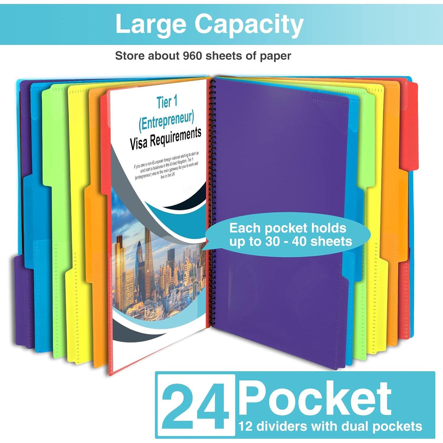 Organizador de Proyectos Forvencer 24 Bolsillos Azul Cielo