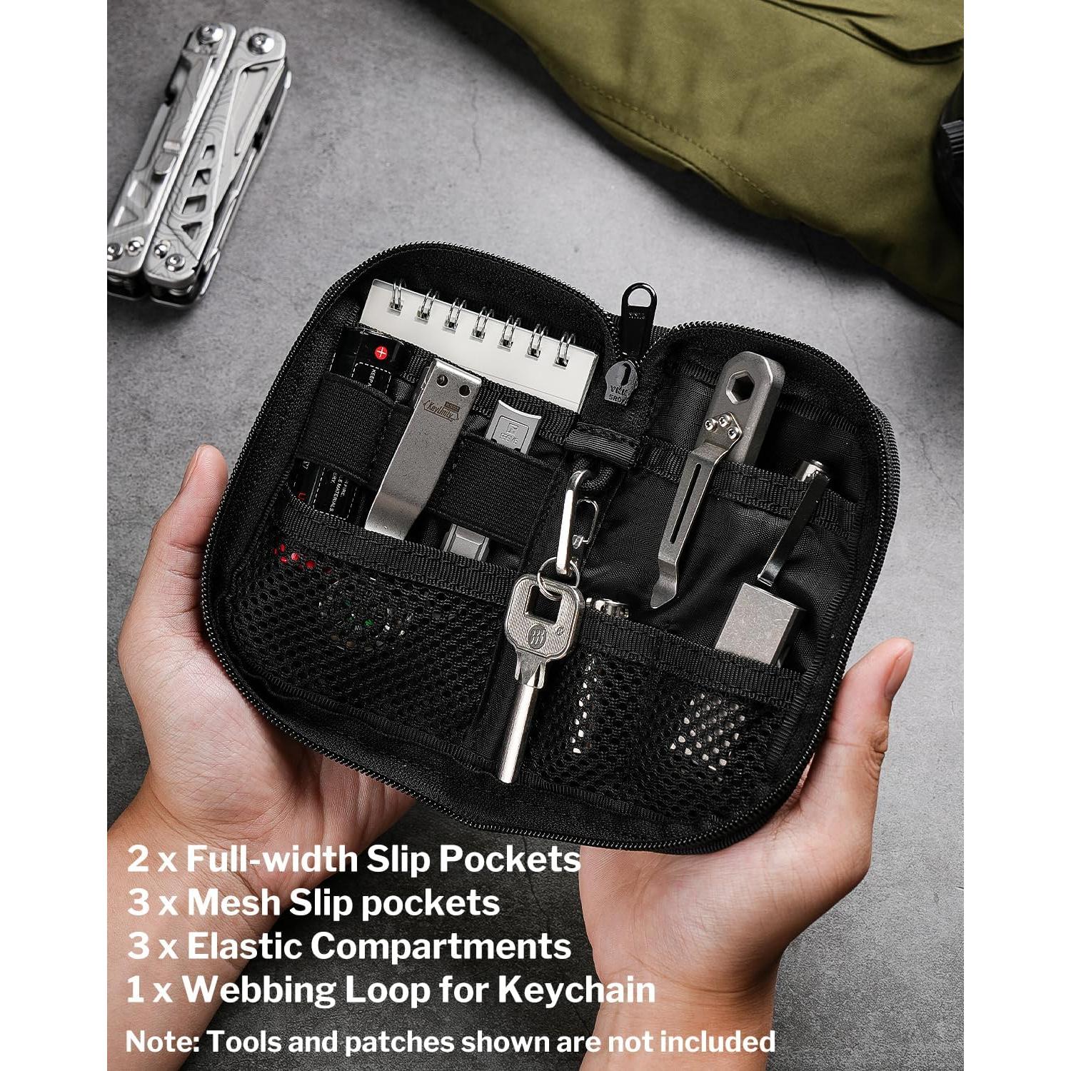 Bolsa EDC Pequeña VIPERADE VE10, Organizador de Herramientas 10 Compartimentos