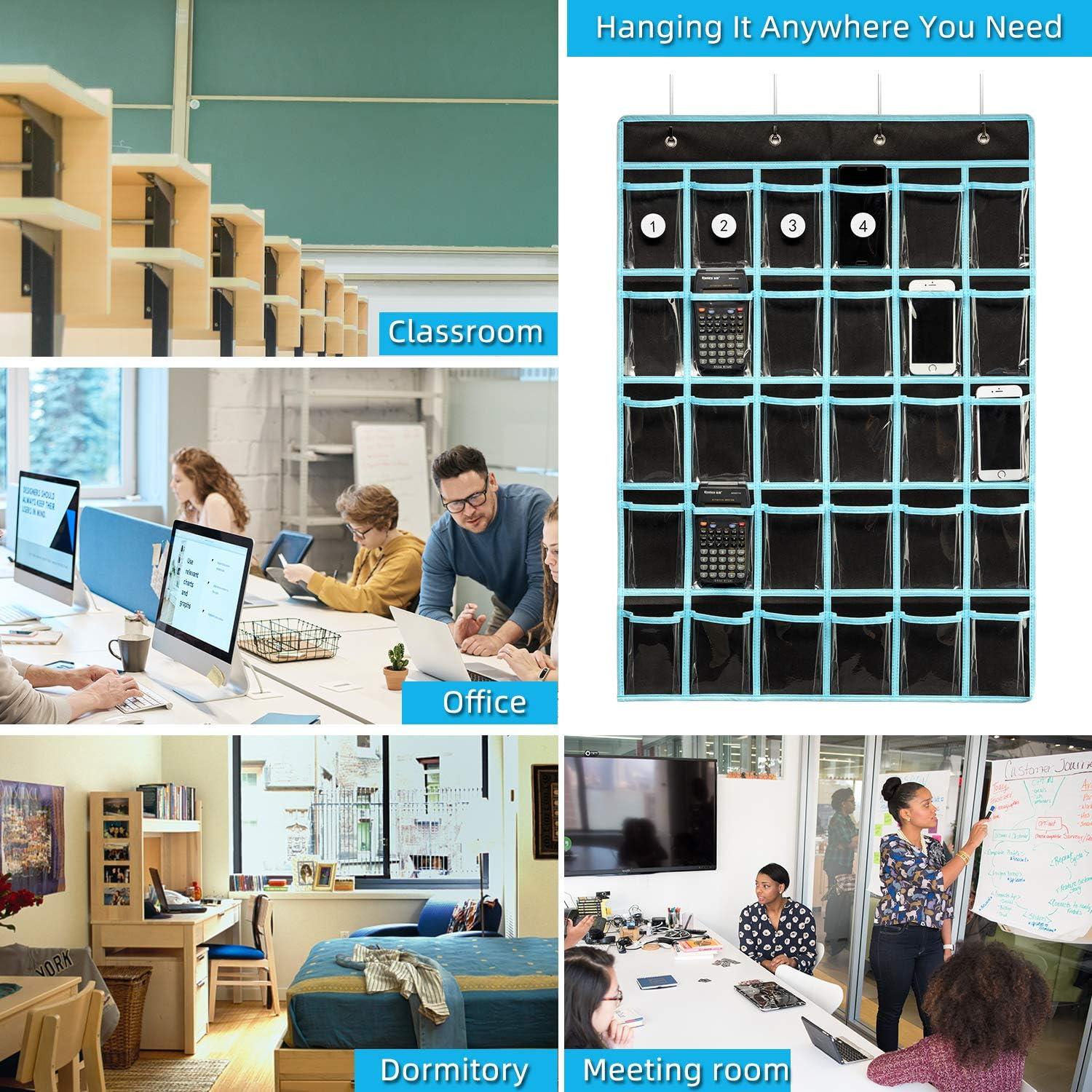 Organizador de Bolsillo KEEPJOY 30 Bolsillos Negro para Aula