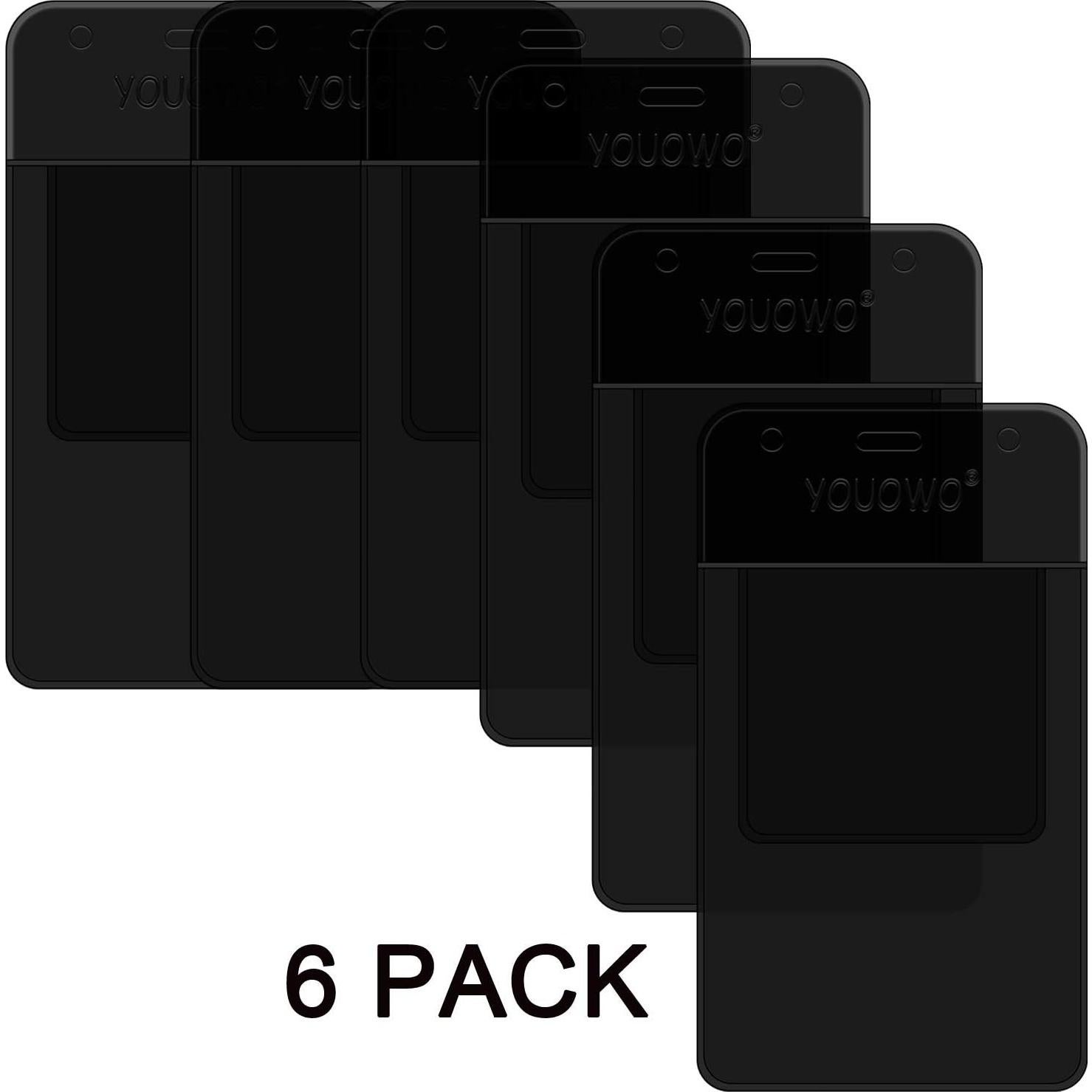 Protectores de Bolsillo YOUOWO 6 Piezas PVC Negro Multiusos