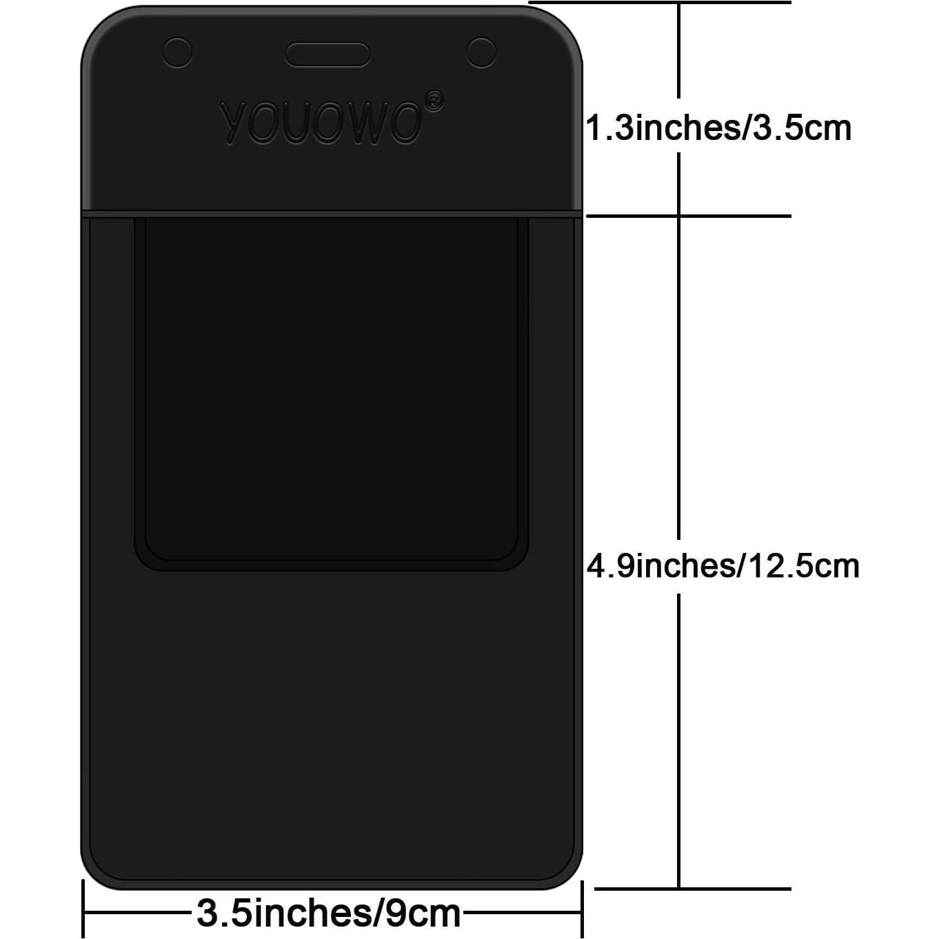 Protectores de Bolsillo YOUOWO 6 Piezas PVC Negro Multiusos