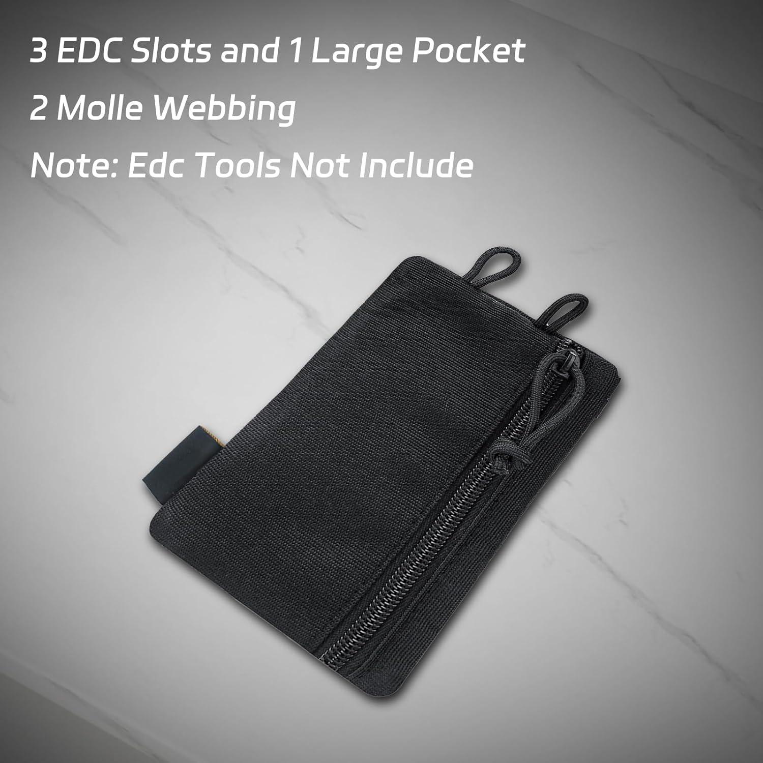 Organizador de Bolsillo EDC Topyond Negro - Mini Cartera Multifuncional