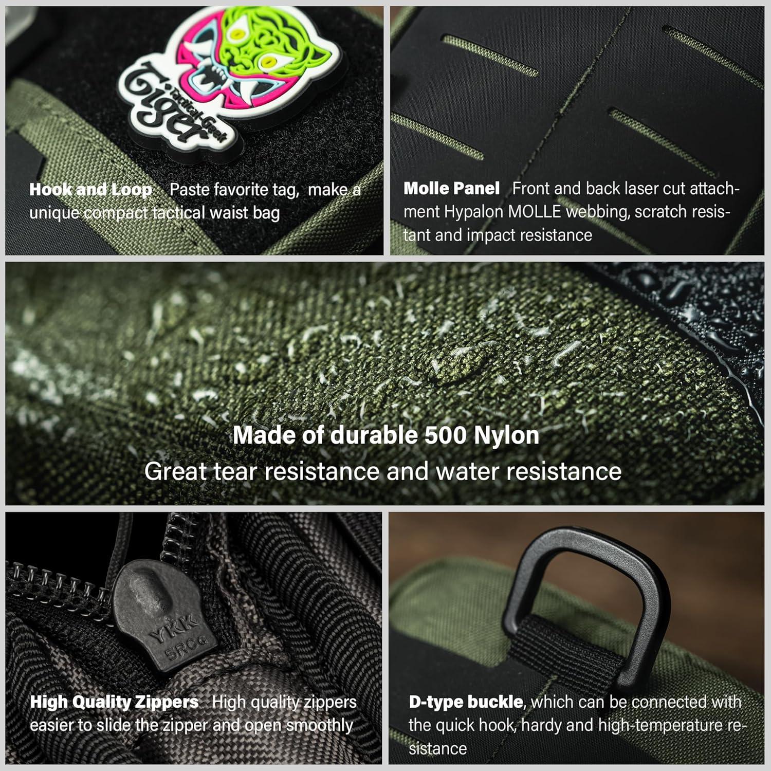 Bolsa Organizador EDC TACTICAL_GEEK Block E2.0 Nylon Verde