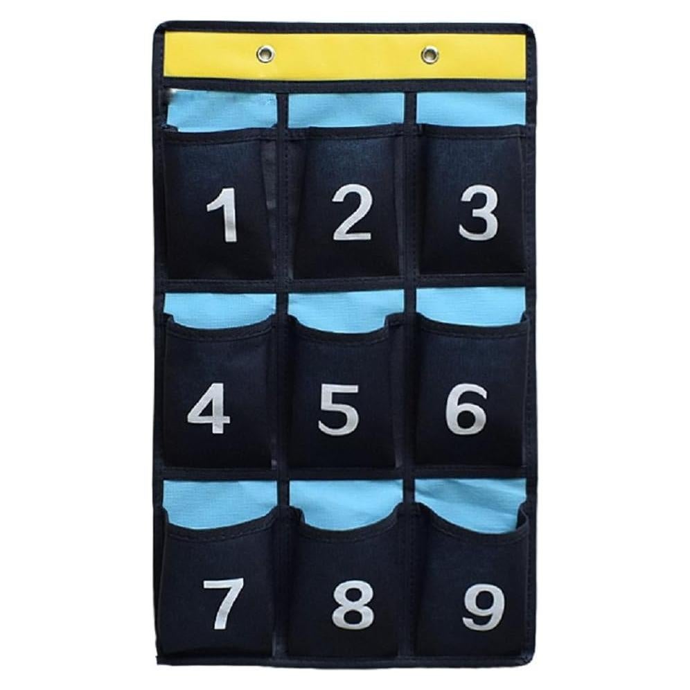 Organizador de Aula Colgante ANIZER 9 Bolsillos Azul