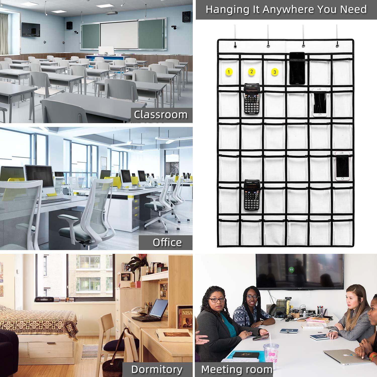 Organizador de Bolsillos SAVERHO para Aula - 36 Bolsillos Transparentes