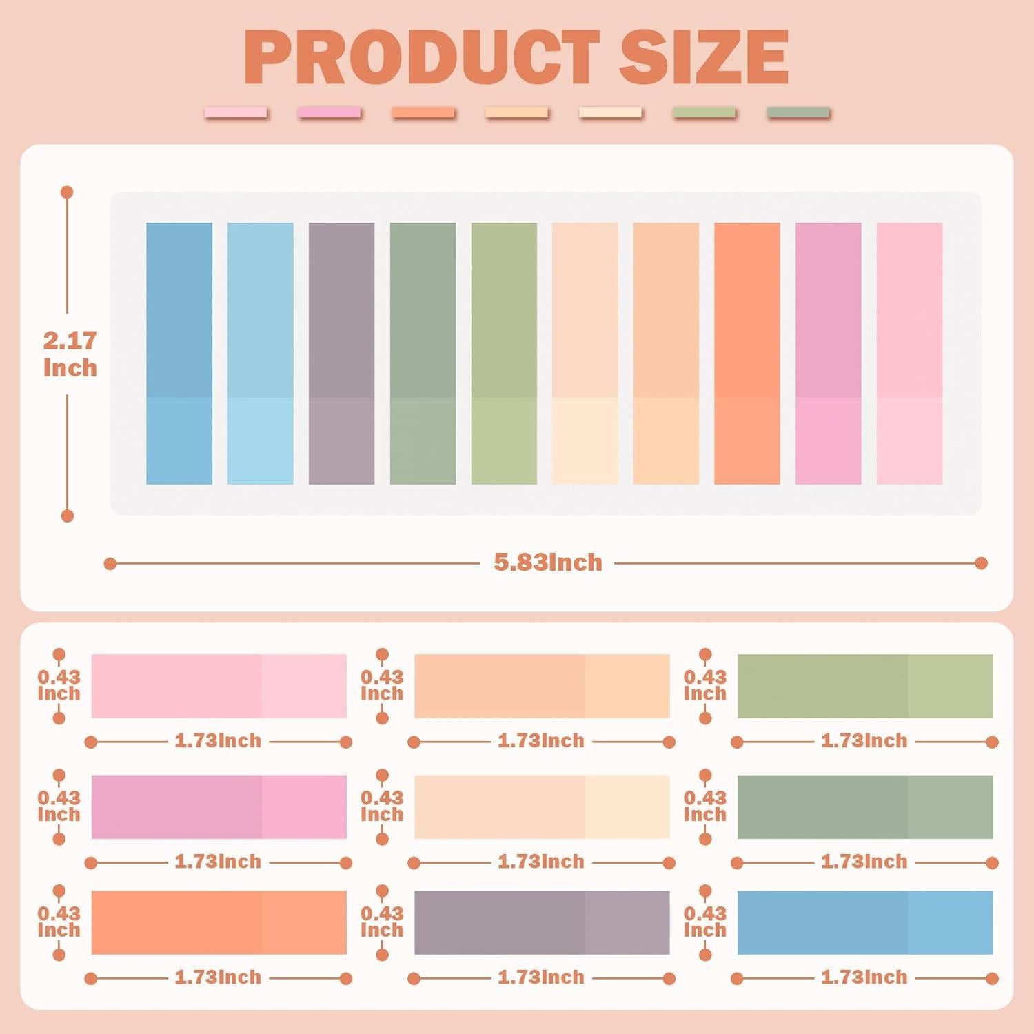 800 Etiquetas Adhesivas para Libros BukSuk - Multicolores Morandi