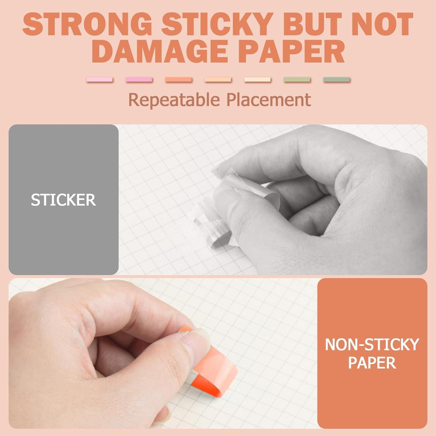 800 Etiquetas Adhesivas para Libros BukSuk - Multicolores Morandi