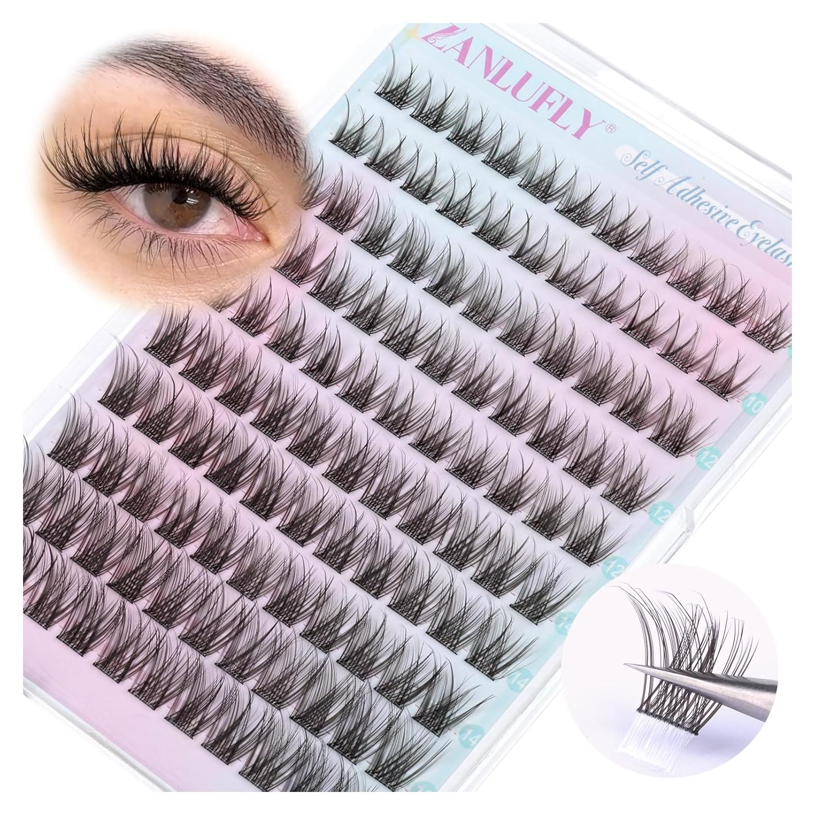 Pestañas Autoadhesivas Zanlufly Naturales 10-16MM Reutilizables