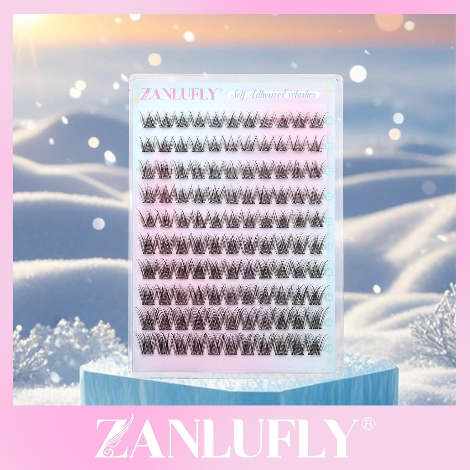 Pestañas Autoadhesivas Zanlufly Naturales 10-16MM Reutilizables