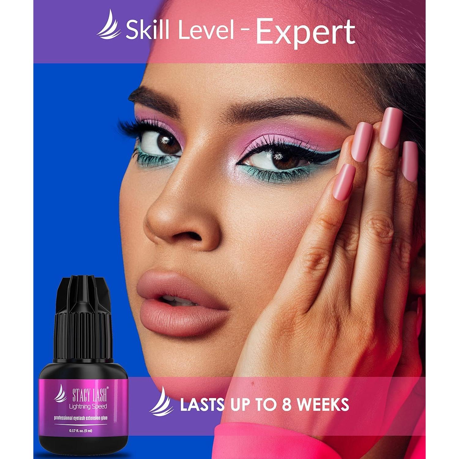 Pegamento para Extensiones de Pestañas Stacy Lash 5ml - Secado 0.3s