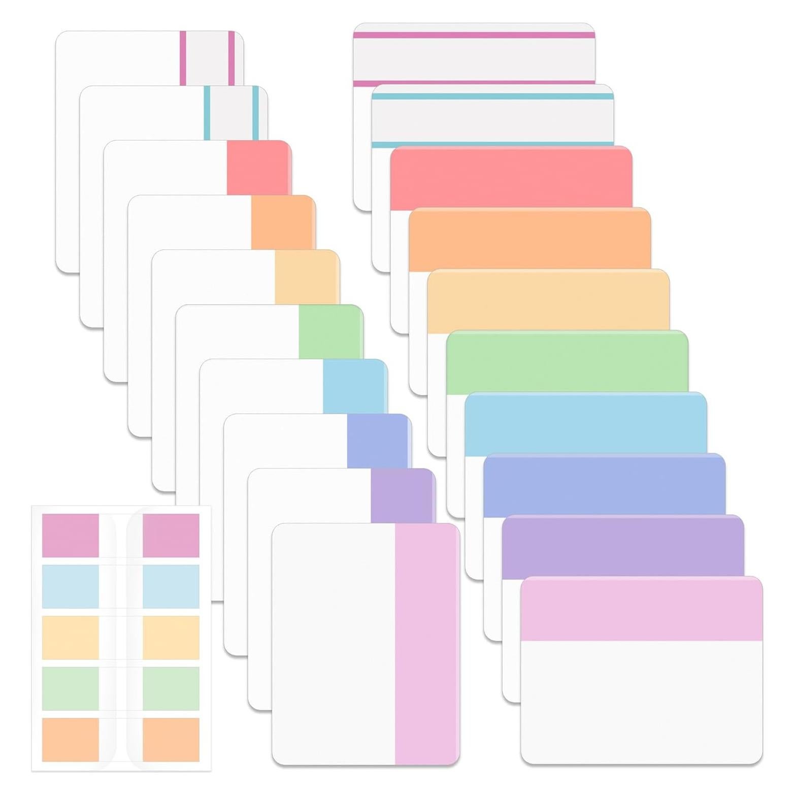 Pestañas Adhesivas Mr. Pen, 500 Pcs, Color Pastel, 21 Sets