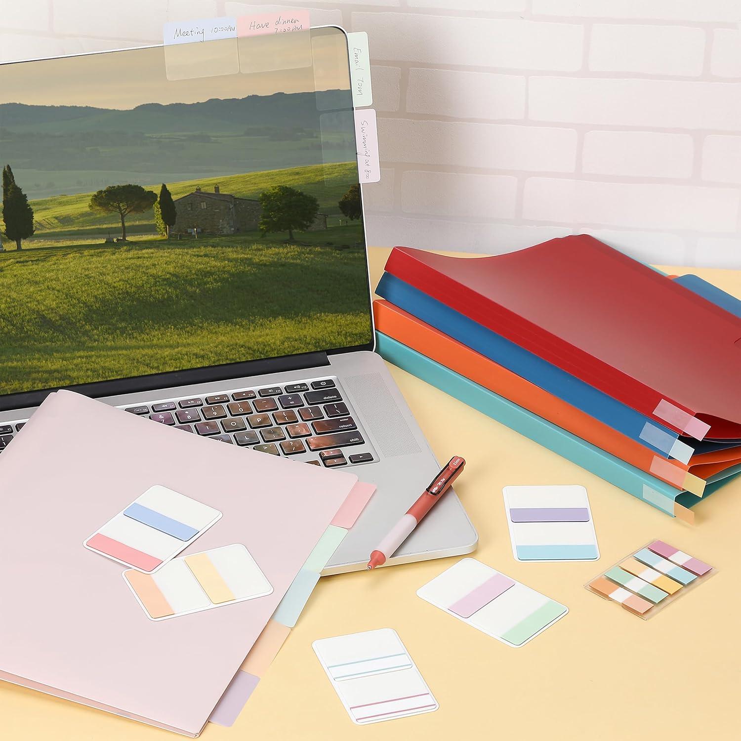 Pestañas Adhesivas Mr. Pen, 500 Pcs, Color Pastel, 21 Sets