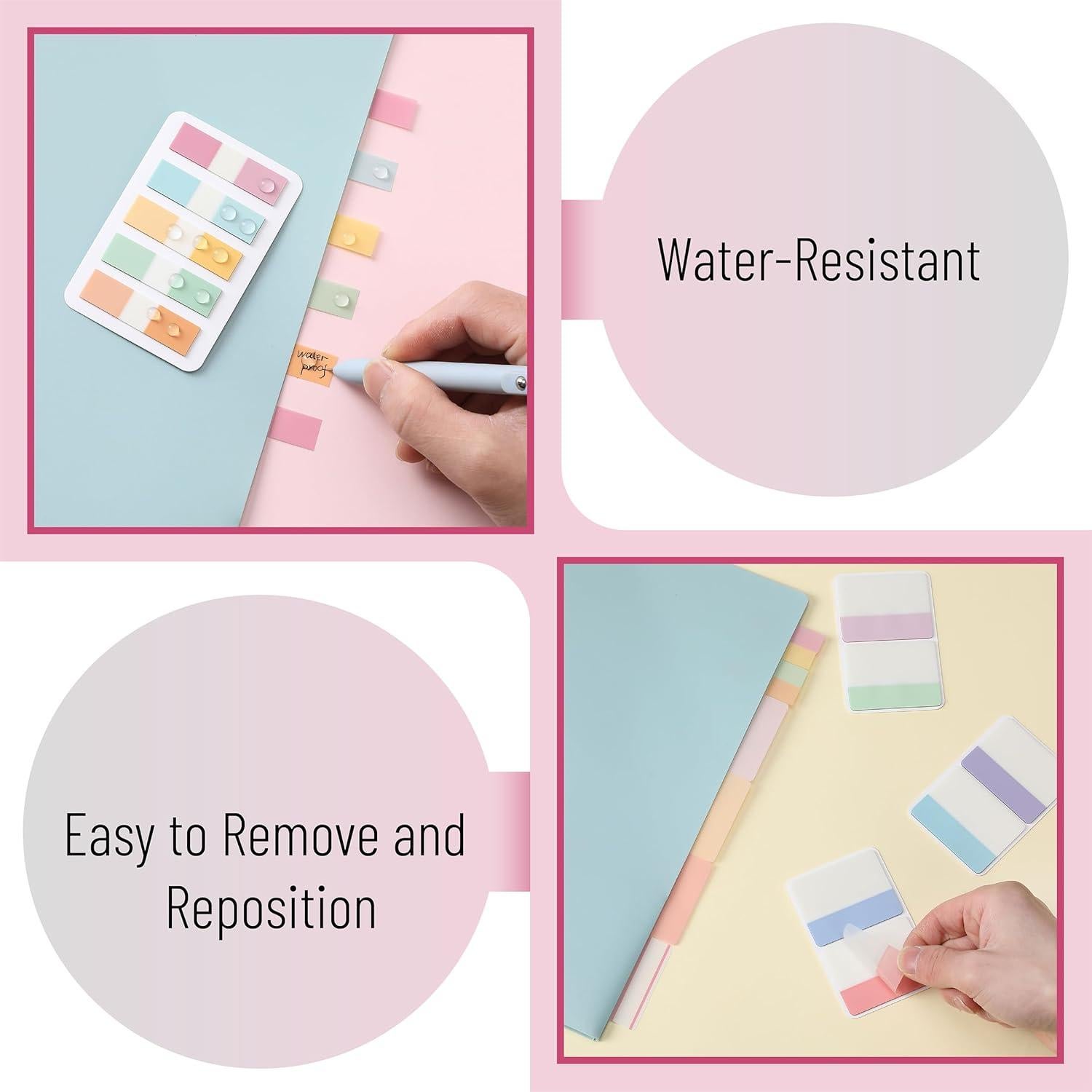 Pestañas Adhesivas Mr. Pen, 500 Pcs, Color Pastel, 21 Sets