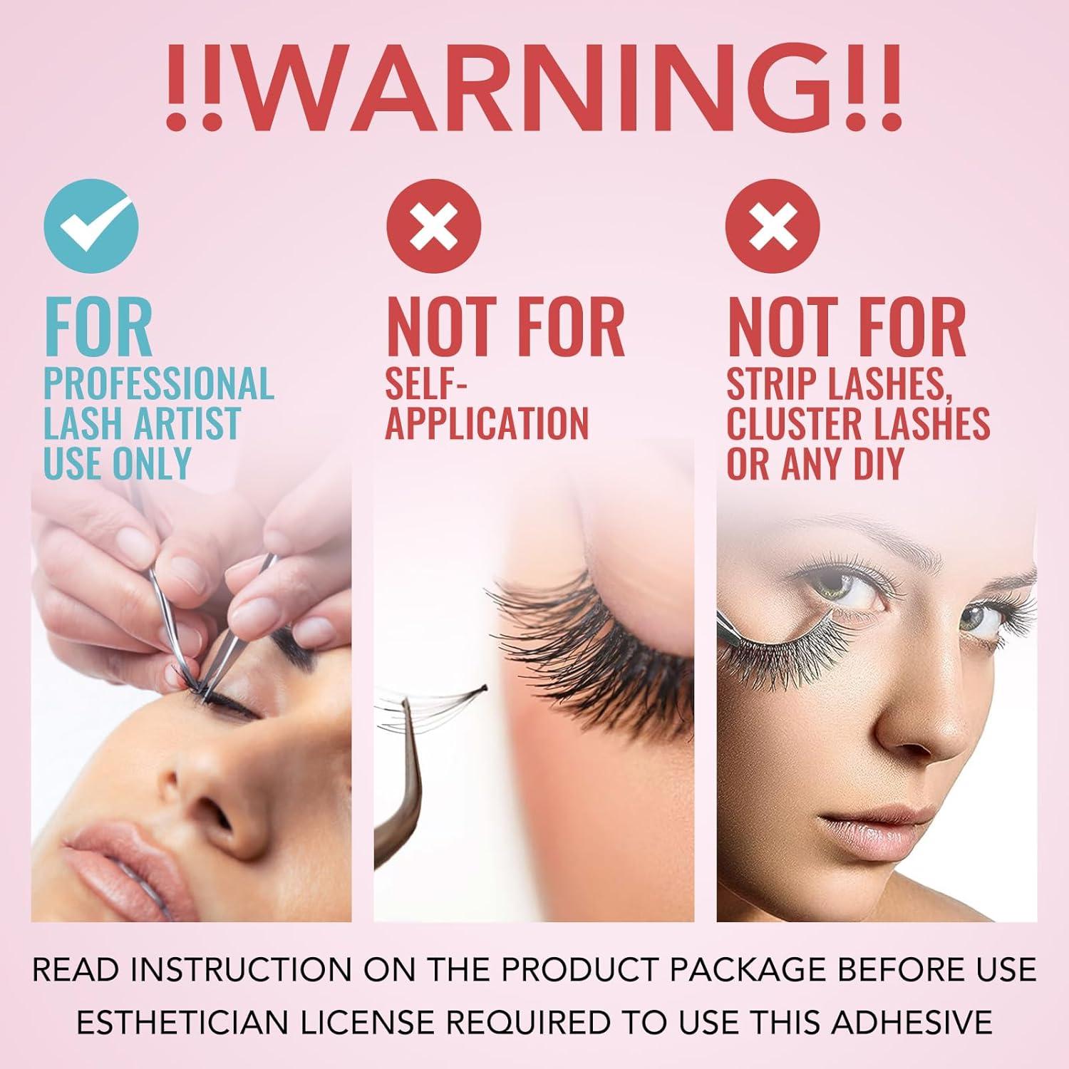 Pegamento para Extensiones de Pestañas GOLLEEPRO 5ml - Secado Rápido 1-2s