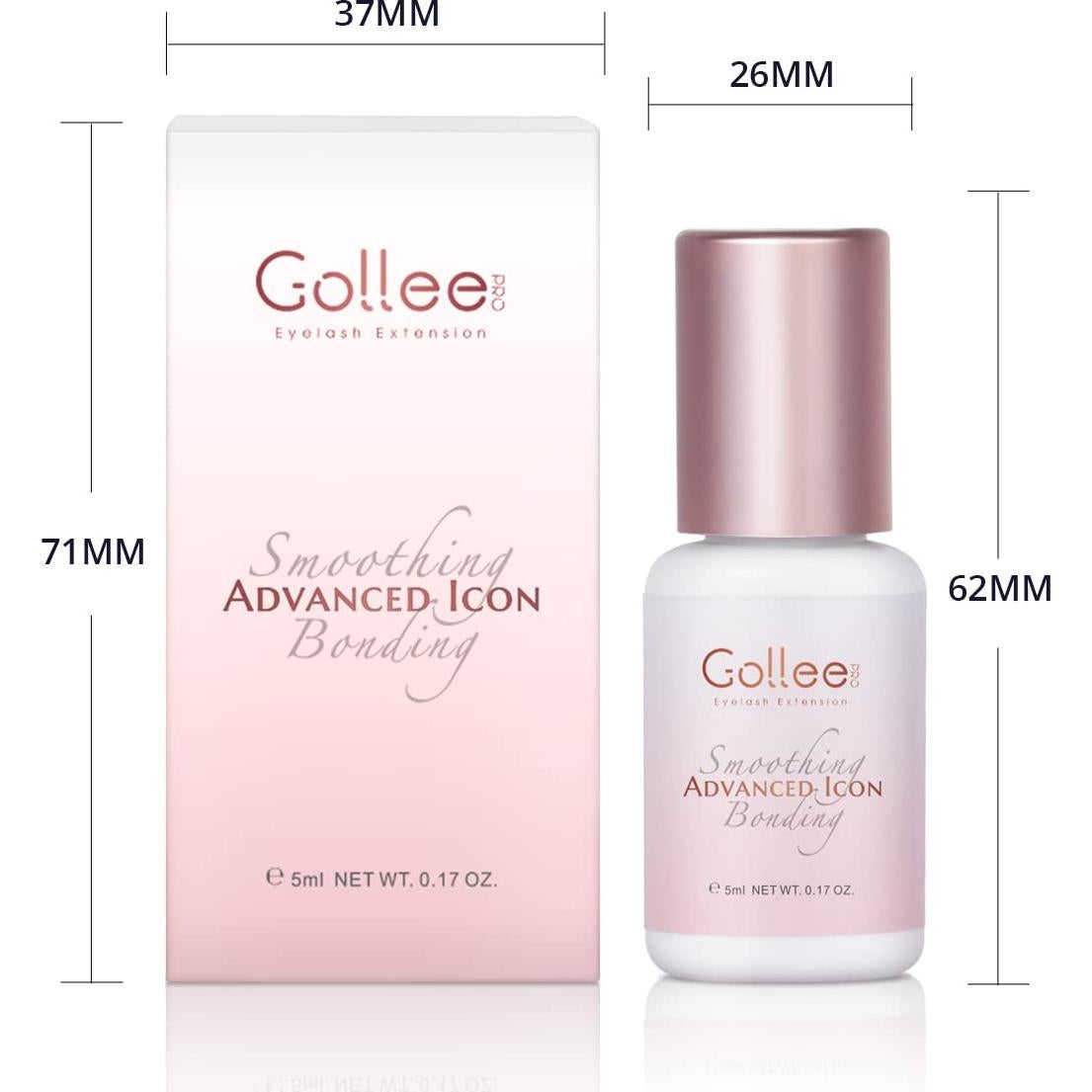 Pegamento para Extensiones de Pestañas GOLLEEPRO 5ml - Secado Rápido 1-2s