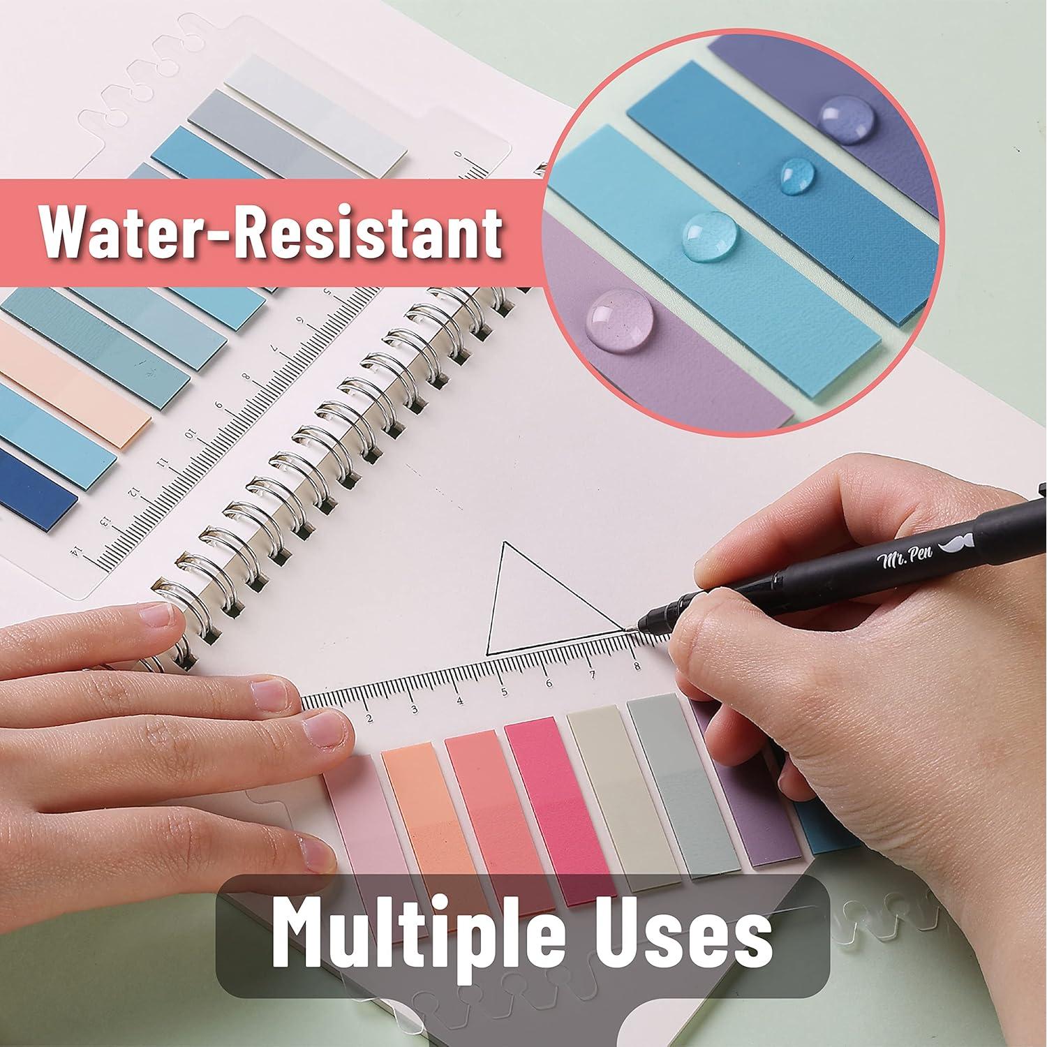 Pestañas Adhesivas Coloridas Mr. Pen 1600 Pcs Rectangulares