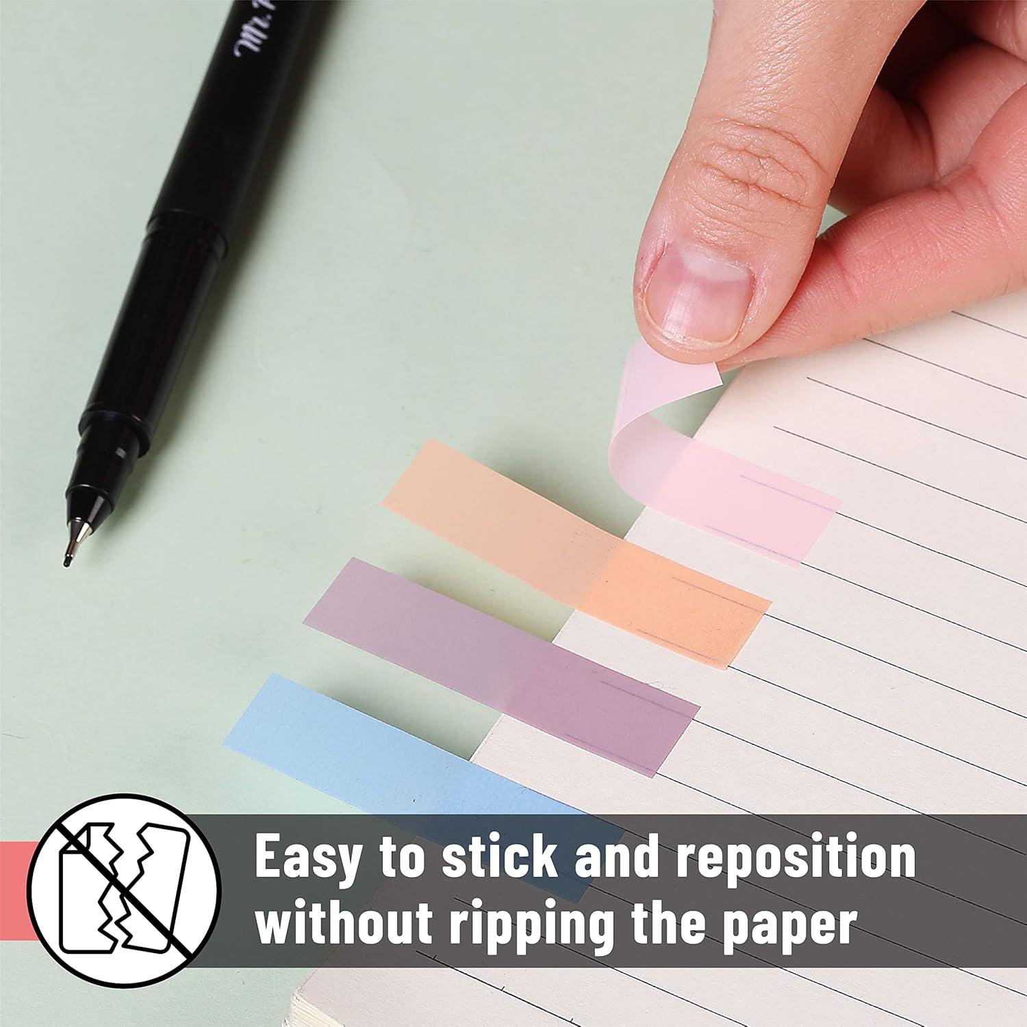 Pestañas Adhesivas Coloridas Mr. Pen 1600 Pcs Rectangulares