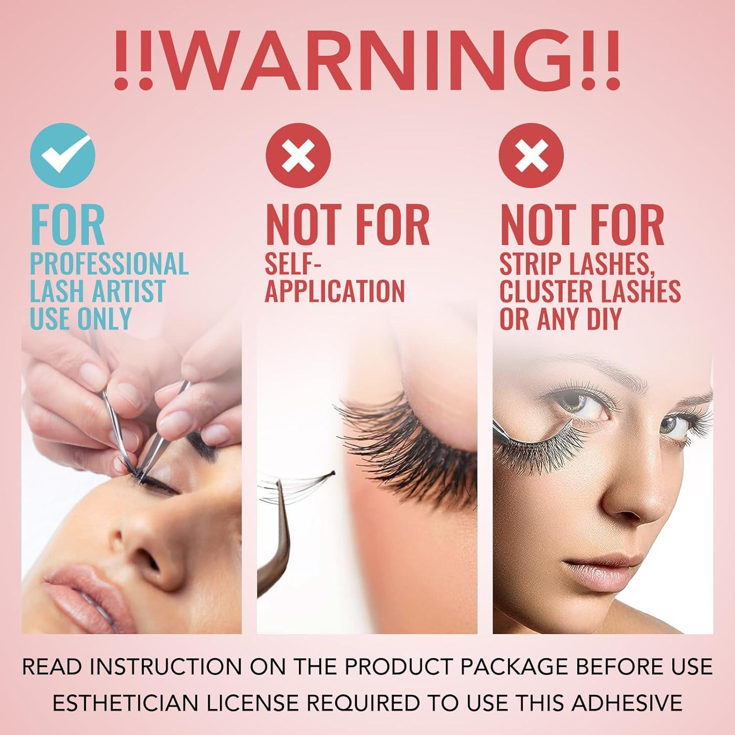 Pegamento para Extensiones de Pestañas GOLLEEPRO 5ml - Secado 1s