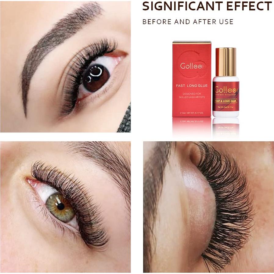 Pegamento para Extensiones de Pestañas GOLLEEPRO 5ml - Secado 1s