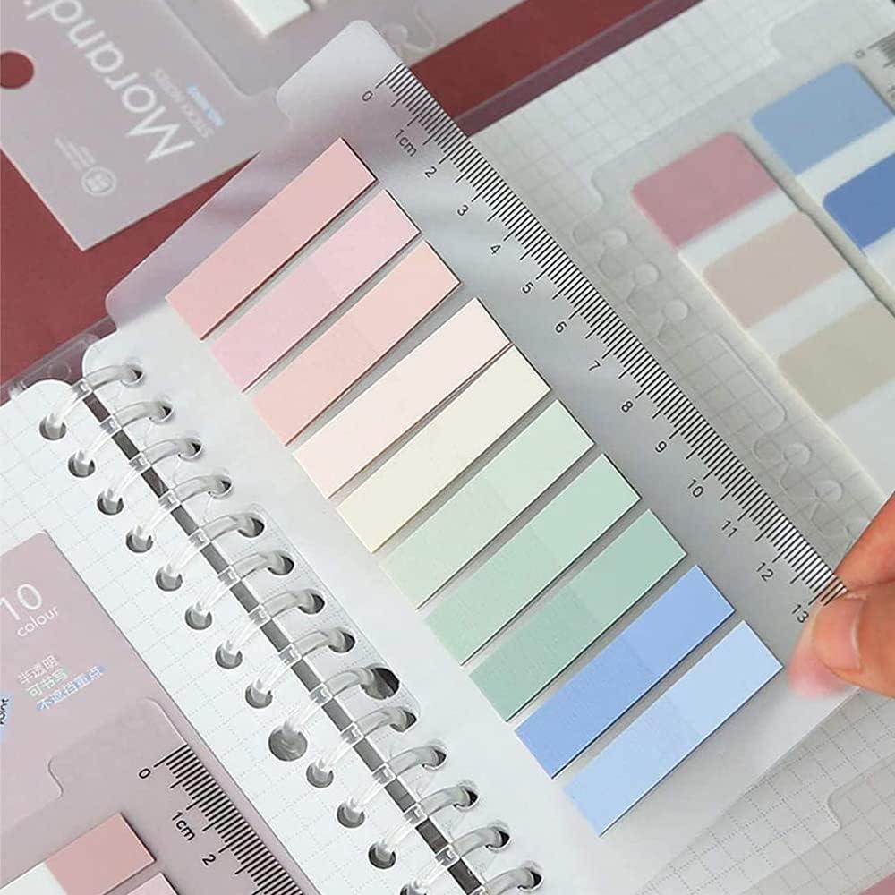 Pestañas Indexadas AIYUENCICI con Regla, 4 Paquetes 660 Piezas